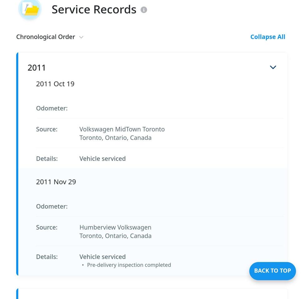 2012 Volkswagen Tiguan Crazy Service Records Photo
