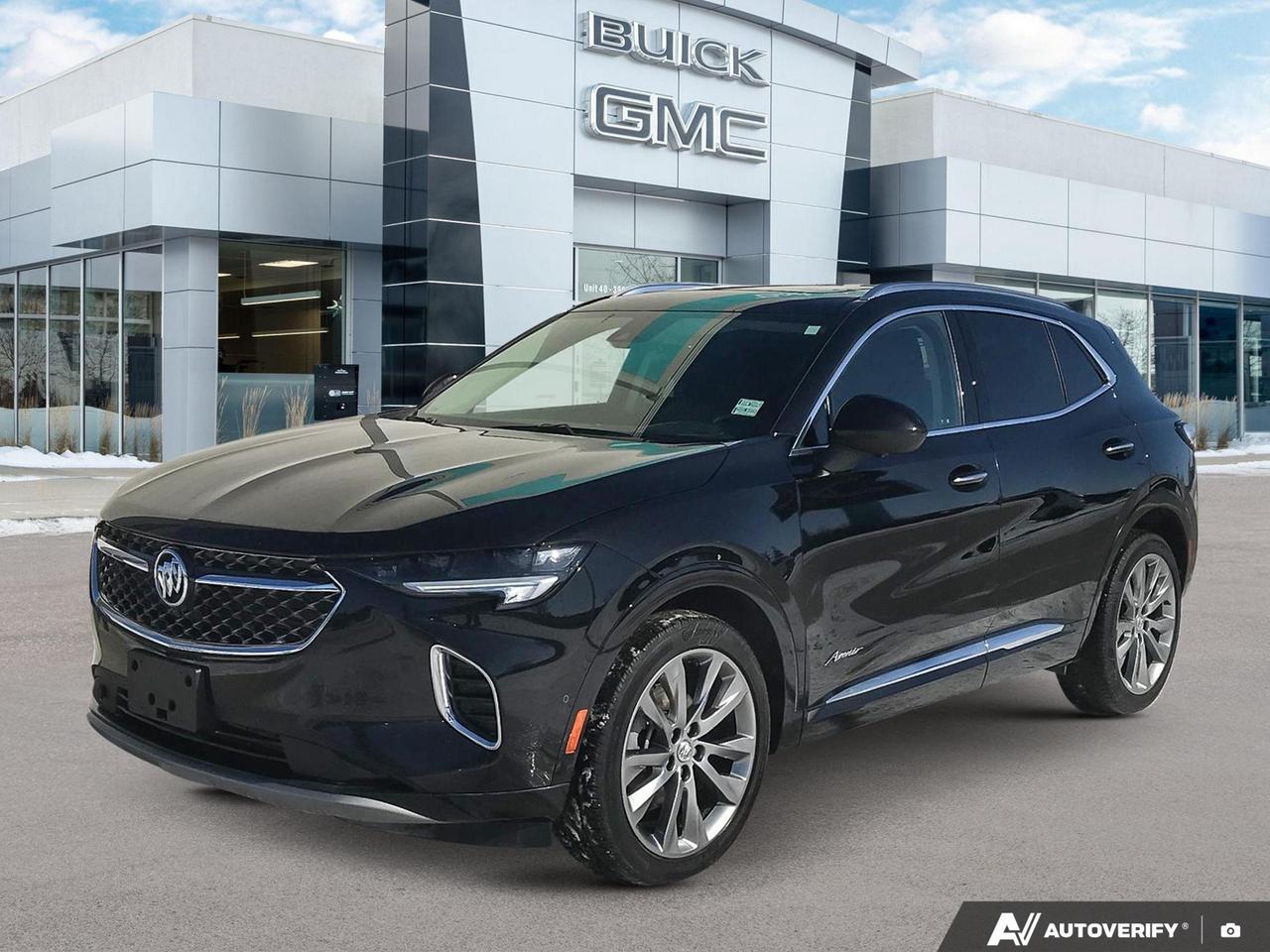 Technology Package ($2495) BOSE Premium System | Navigation | Rear Camera Mirror | 

Premium Seat Package | Heated Steering Wheel | Hands Free Power Lift Gate | Wireless Apple Car Play | Heated & Ventilated Seats | Panoramic Moon Roof |
Experience luxury and performance in this stunning 2022 Buick Envision Avenir AWD! With its sleek Ebony Twilight Metallic exterior and sophisticated interior, this SUV is perfect for those who demand both style and substance.

Key Features

- All Wheel Drive 
- Remote Vehicle Start 
- Panoramic Moonroof 
- Side Blind Zone Alert 
- Wireless Apple Carplay And Android Auto 
- 10 Inch Touch Display 
- Bose 9 Speaker Premium Audio System 
- HD Surround View
- Buick Infotainment System With Navigation 
- Keyless Start
- Lane Change Alert 
- Lane Keep Assist 
- Lane Departure Warning 
- Front Pedestrian Braking 
- Rear Cross Traffic Alert
- Forward Collision Alert 
- Following Distance Indicator  

And More!

Dont miss this opportunity to own a premium SUV that combines comfort, technology, and performance. Visit Birchwood Chevrolet Buick GMC today to schedule a test drive and experience the Envision Avenir for yourself. Our knowledgeable staff is ready to answer any questions and guide you through the purchase process. Reserve your Envision Avenir now and elevate your driving experience!
All of our quality pre-owned vehicles are delivered with the following:
· a Birchwood Certified 152 pt Inspection
· a full tank of fuel
· Full service records (if available)
· a CARFAX report

Click, call (204) 837-5811, or visit Birchwood Chevrolet Buick GMC at the Birchwood Auto Park, 3965 Portage Avenue West at the Perimeter.

Special Financing Available! Price does not include taxes. Dealer Permit #4240.
Dealer permit #4240