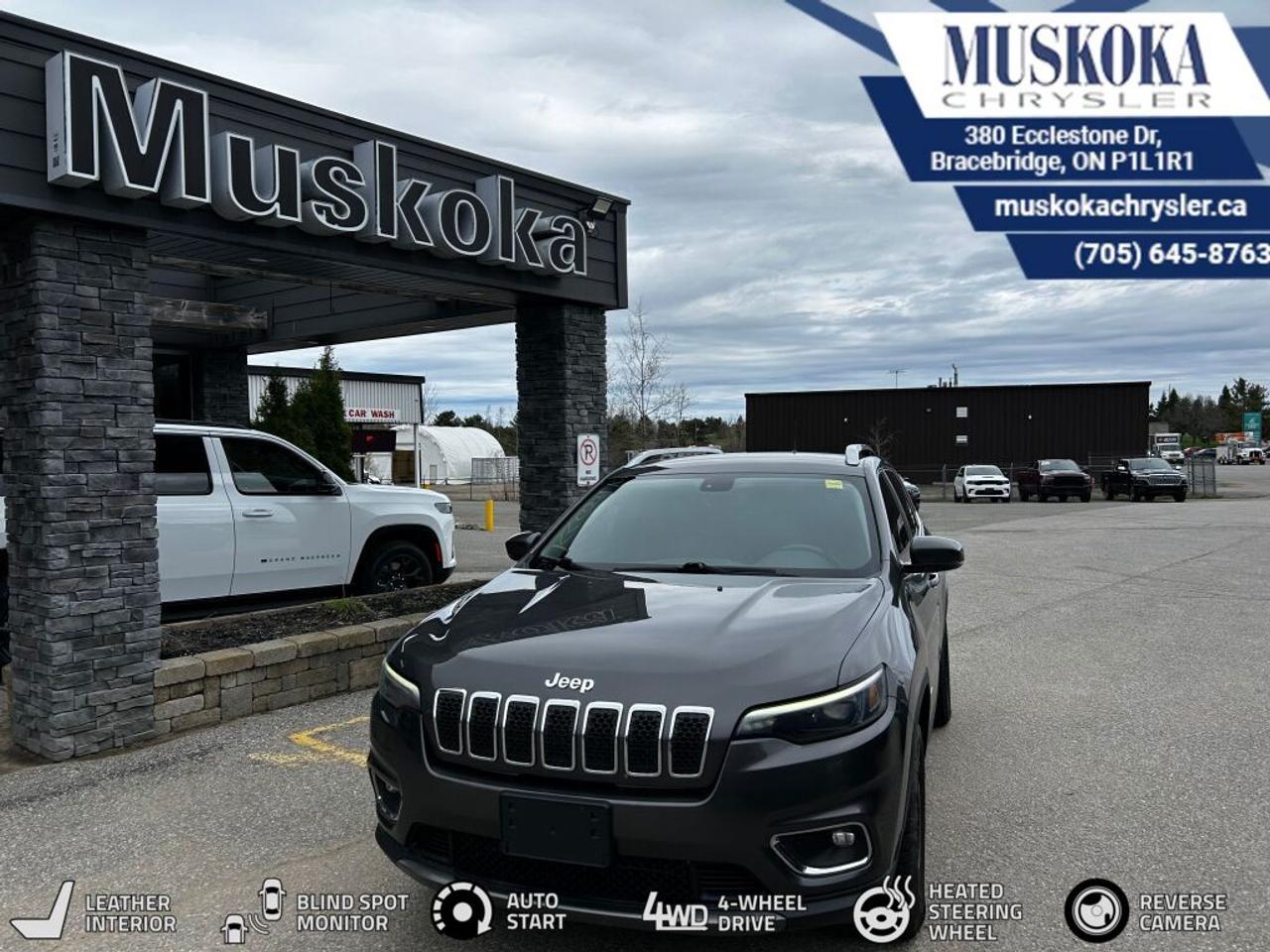 This JEEP CHEROKEE LIMITED, with a V6 Cylinder Engine engine, features a TRANSMISSION: 9-SPEED AUTOMATIC transmission, and generates 8.6 highway/12.2 city L/100km. Find this vehicle with only 124040 kilometers!  JEEP CHEROKEE LIMITED Options: This JEEP CHEROKEE LIMITED offers a multitude of options. Technology options include: 2 LCD Monitors In The Front, MP3 Capability, Radio w/Seek-Scan, Clock, Speed Compensated Volume Control, Aux Audio Input Jack, Steering Wheel Controls, Voice Activation, Radio Data System and Uconnect External Memory Control.  Safety options include Rain Detecting Variable Intermittent Wipers w/Heated Wiper Park, Airbag Occupancy Sensor, Curtain 1st And 2nd Row Airbags, Dual Stage Driver And Passenger Front Airbags, Rear Child Safety Locks.  Visit Us: Find this JEEP CHEROKEE LIMITED at Muskoka Chrysler today. We are conveniently located at 380 Ecclestone Dr Bracebridge ON P1L1R1. Muskoka Chrysler has been serving our local community for over 40 years. We take pride in giving back to the community while providing the best customer service. We appreciate each and opportunity we have to serve you, not as a customer but as a friend