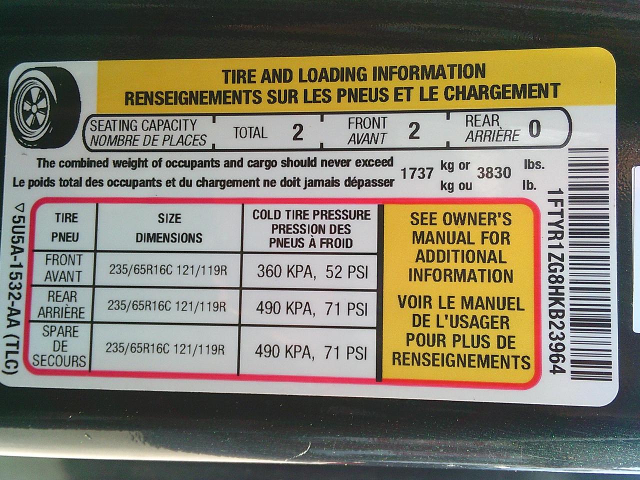 2017 Ford Transit Cargo Van T-250 130  Low Rf 9000 GVWR Swing-Out RH Dr Photo