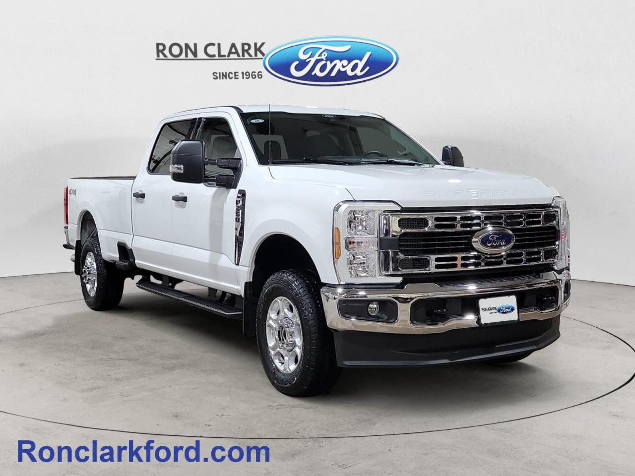 Experience serious capability and classic style with this 2026 Ford F-350 XLT, finished in Oxford White with a durable and comfortable Medium Slate interior. Built to handle demanding jobs while keeping you comfortable on the road, this Super Duty is equipped with the powerful 7.3L DEVCT NA PFI V8 gas engine paired with a 10-speed automatic transmission, delivering impressive torque and dependable performance for work or towing.Outfitted with the 613A Equipment Group, this truck provides the features and technology drivers expect from Ford’s legendary Super Duty lineup. Practical upgrades like platform running boards, front and rear splash guards, and skid plates add durability and everyday convenience.For work-ready capability, this F-350 includes the Snowplow Prep/Camper Package along with 5th-Wheel/Gooseneck Hitch Prep, making it ideal for hauling heavy trailers or handling winter duties. The Tough Bed spray-in bedliner helps protect the truck bed from wear and tear on the job.Comfort and convenience are also front and center with features like a power sliding rear window, remote start, and an AM/FM stereo with clock for straightforward, reliable entertainment.Whether youre towing, hauling, or tackling tough conditions, this 2026 Ford F-350 XLT is built to deliver the strength, versatility, and reliability that Super Duty trucks are known for.Come to the dealer you can trust.60 years and counting Ron Clark Ford & Jayco RV is known for great value and being best in customer service! We serve and deliver all over Ontario including destinations such as Wyoming, Petrolia, Sarnia, London, Guelph, Kitchener-Waterloo, Hamilton, GTA, Ottawa & Chatham-Kent. Call or visit us at RON CLARK FORD & JAYCO RV to view and test drive today! RON CLARK FORD where else!!