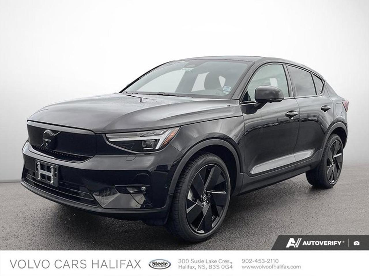 *2025 Volvo EC40 Twin Black Edition - 15,982KM - Certified by Volvo*This 2025 Volvo EC40 Twin Motor Ultra Black Edition arrives with 15,982 km and a clean, one-owner history. Following a comprehensive 170-point mechanical inspection and a dedicated EV battery health check by our certified technicians, this vehicle passed all requirements without needing any corrective repairs or component replacements. As the premium Black Edition, this model features a monochromatic Onyx Black exterior with matching 20-inch gloss black wheels and badging. The Ultra trim provides a refined cabin experience with a fixed panoramic glass roof, a Harman Kardon premium sound system, and a Google-integrated infotainment system with native Maps and Assistant. For highway driving, the Pilot Assist system combines adaptive cruise control with steering support to maintain lane centering. We invite you to contact us to schedule a viewing and a road test to experience the performance of the twin-motor electric drivetrain.----------------------------------------===== Vehicle Condition & Maintenance Details =====  *   *Mechanical Inspection:* 170-Point Certified Inspection (Passed)  *   *Battery Health:* Verified via diagnostic report  *   *Reconditioning:* Professional interior and exterior detailing completed; no mechanical repairs required.  *   *History:* Clean Title / No Accidents / Service Records Available===== Featured Equipment =====  *   *Black Edition Aesthetics:* Onyx Black paint with high-gloss black grille, mirrors, and badging.  *   *Twin Motor AWD:* High-output electric performance with all-wheel-drive stability.  *   *Technology:* Google Built-in (Maps, Play Store, Assistant) and Harman Kardon Premium Audio.  *   *Driver Assistance:* Pilot Assist with Adaptive Cruise Control and 360-degree Camera.  *   *Comfort:* Fixed Panoramic Glass Roof and Charcoal premium upholstery.*Visit us today at Volvo Cars Halifax, 300 Susie Lake Crescent, Bayers Lake.Certified by Volvo*When you buy a Certified by Volvo vehicle, youre getting more than a great previously owned vehicle. Youre getting our commitment to your satisfaction. We accept only the best pre-owned Volvos, and we make them even better with our signature quality and safety.-SUPERIOR VEHICLES. EXCEPTIONAL VALUE.Each Certified by Volvo vehicle has to meet the strictest criteria, and is backed by our best-in-class warranty.-COMPREHENSIVE INSPECTION STANDARDSEach model has to pass a rigorous 170-point test, history investigation and thorough inspection before we issue CarFax certification. All pre-owned vehicles receive the latest software upgrades, and Volvo-approved checks to certify they meet our safety, performance, and appearance standards.- 5 Year / Unlimited Mileage WarrantyThe factory-backed warranty fully covers every part of your Certified by Volvo vehicle that is not specifically excluded, including the replacement or repair of thousands of components. We also include free roadside assistance and a zero deductible for all warranty visits. You also have the option to add up to 5 years of extra coverage with Volvo Increased Protection.**Calculated from the original in-service date and zero kilometers.BUY SAFE, DRIVE SAFEYour best pre-owned vehicle buying experience. Why choose Volvo Cars Halifax?Our best price upfront. Zero hassles. Competitive market based no-haggle price is the same online as it is on the lot, and we offer great flexible financing & leasing options.Extraordinary reconditioning to meet our high standards. We provide documentation including Carfax reports.Expert knowledge and full disclosure pricing up front that you can understand.On line virtual trade assessments on your current car. With the right information you provide, we will give you a value your current car is worth on trade based on the current market***An extraordinary ownership experience after the sale with top rated services and communication.-although every precaution has been made to depict this vehicle accurately, some data may be lost or reconfigured on upload. Please contact us directly to confirm actual vehicle equipment and details. It is the sole responsibility of the purchaser to verify all options to be accurate.***final assessment by Volvo Cars Halifax in person prior to contract/deal finalization to confirm actual condition and validation of trade in offer.