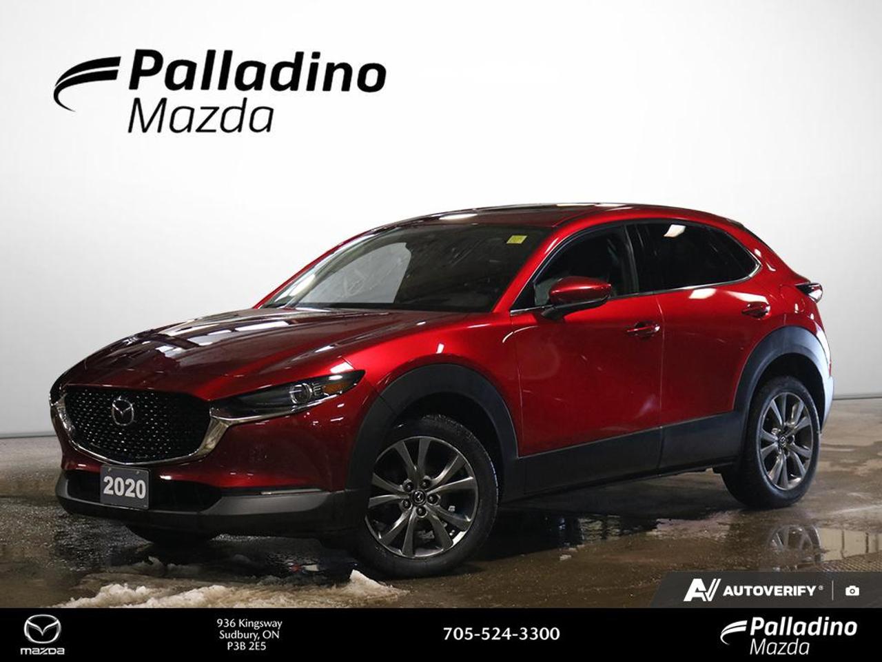 Meet the 2020 Mazda CX-30 GT, a compact SUV that blends sharp style, confident all-wheel drive, and a refined road feel. Finished in red and offered by Palladino Mazda in Greater Sudbury, this used 2020 Mazda CX-30 GT has 91,998 km and delivers the balanced driving character Mazda is known for.

With its 2.5L SKYACTIV-G DOHC 16-valve 4-cylinder engine and 6-Speed SKYACTIV-Drive automatic transmission, the 2020 Mazda CX-30 GT gives you smooth power for city trips and highway drives. Its all-wheel drive system adds year-round confidence, making it a smart fit for Northern Ontario weather and changing road conditions.

FEATURES OF THE CX-30 GT

»» 2.5L SKYACTIV-G four-cylinder engine power
»» 6-Speed SKYACTIV-Drive automatic transmission
»» All-wheel drive for added traction
»» Compact SUV size with premium feel

ADVANCED SAFETY FEATURES

»» All-wheel drive supports secure road grip
»» Strong body structure enhances occupant protection
»» Four-wheel disc brakes aid stopping control
»» Stability-focused engineering supports driver confidence

PERFORMANCE AND EFFICIENCY

»» 2.5L engine delivers responsive daily power
»» Six-speed automatic shifts smoothly and quickly
»» SKYACTIV engineering balances power and efficiency
»» All-wheel drive adds year-round assurance

COMFORT AND CONVENIENCE

»» Compact size helps with urban parking
»» Four-door layout supports easy passenger entry
»» SUV ride height improves outward visibility
»» Smooth automatic driving suits daily commutes

TECHNONOLGY AND CONNECTIVITY

»» Clear driver-focused layout feels intuitive
»» Modern Mazda cabin design feels refined
»» Automatic transmission simplifies busy traffic driving
»» Easy-to-read controls support daily use

CARGO SPACE

»» Versatile rear cargo area for errands
»» SUV design supports active daily needs
»» Rear space suits bags and gear
»» Flexible cabin handles passengers and cargo

AWARDS & RECOGNITIONS

»» Top Safety Pick, Insurance Institute for Highway Safety, 2020

WHAT OTHER OWNERS LIKE

»» Confident all-wheel drive in poor weather
»» Responsive handling with smooth ride quality
»» Upscale cabin feel for its class
»» Practical size for city and highway

The 2020 Mazda CX-30 GT is a great choice for drivers who want the utility of an SUV without giving up comfort or driving enjoyment. Its compact footprint makes it easy to manage in town, while the elevated stance and useful cargo room make it ready for work, shopping, and weekend travel.

This used SUV stands out with its red exterior, proven 2.5L engine, and dependable all-wheel drive setup. For drivers in Greater Sudbury looking for a well-rounded vehicle with quality engineering and everyday versatility, this 2020 Mazda CX-30 GT at Palladino Mazda deserves a closer look.

This 2020 Mazda CX-30 GTs VIN is: 3MVDMBDM1LM122977.

The advertised price is for financing only and applies exclusively to vehicles eligible for financing. Vehicles sold as-is are not eligible for financing and require full payment at purchase. All cash purchases of finance-eligible vehicles will be subject to an additional $2,501.00. This advertised price also does not include taxes and licensing fees. For as-is vehicles: the motor vehicle sold under this contract is being sold as-is and is not represented as being in road worthy condition, mechanically sound or maintained at any guaranteed level of quality.<p>998 km and delivers the balanced driving character Mazda is known for.

With its 2.5L SKYACTIV-G DOHC 16-valve 4-cylinder engine and 6-Speed SKYACTIV-Drive automatic transmission</p>
<p> the 2020 Mazda CX-30 GT gives you smooth power for city trips and highway drives. Its all-wheel drive system adds year-round confidence</p>
<p> making it a smart fit for Northern Ontario weather and changing road conditions.

FEATURES OF THE CX-30 GT

»» 2.5L SKYACTIV-G four-cylinder engine power
»» 6-Speed SKYACTIV-Drive automatic transmission
»» All-wheel drive for added traction
»» Compact SUV size with premium feel

ADVANCED SAFETY FEATURES

»» All-wheel drive supports secure road grip
»» Strong body structure enhances occupant protection
»» Four-wheel disc brakes aid stopping control
»» Stability-focused engineering supports driver confidence

PERFORMANCE AND EFFICIENCY

»» 2.5L engine delivers responsive daily power
»» Six-speed automatic shifts smoothly and quickly
»» SKYACTIV engineering balances power and efficiency
»» All-wheel drive adds year-round assurance

COMFORT AND CONVENIENCE

»» Compact size helps with urban parking
»» Four-door layout supports easy passenger entry
»» SUV ride height improves outward visibility
»» Smooth automatic driving suits daily commutes

TECHNONOLGY AND CONNECTIVITY

»» Clear driver-focused layout feels intuitive
»» Modern Mazda cabin design feels refined
»» Automatic transmission simplifies busy traffic driving
»» Easy-to-read controls support daily use

CARGO SPACE

»» Versatile rear cargo area for errands
»» SUV design supports active daily needs
»» Rear space suits bags and gear
»» Flexible cabin handles passengers and cargo

AWARDS & RECOGNITIONS

»» Top Safety Pick</p>
<p> 2020

WHAT OTHER OWNERS LIKE

»» Confident all-wheel drive in poor weather
»» Responsive handling with smooth ride quality
»» Upscale cabin feel for its class
»» Practical size for city and highway

The 2020 Mazda CX-30 GT is a great choice for drivers who want the utility of an SUV without giving up comfort or driving enjoyment. Its compact footprint makes it easy to manage in town</p>
<p> and dependable all-wheel drive setup. For drivers in Greater Sudbury looking for a well-rounded vehicle with quality engineering and everyday versatility</p>
<p> this 2020 Mazda CX-30 GT at Palladino Mazda deserves a closer look.

This 2020 Mazda CX-30 GTs VIN is: 3MVDMBDM1LM122977.

The advertised price is for financing only and applies exclusively to vehicles eligible for financing. Vehicles sold as-is are not eligible for financing and require full payment at purchase. All cash purchases of finance-eligible vehicles will be subject to an additional $2</p>
<p>501.00. This advertised price also does not include taxes and licensing fees. For as-is vehicles: the motor vehicle sold under this contract is being sold as-is and is not represented as being in road worthy condition</p>