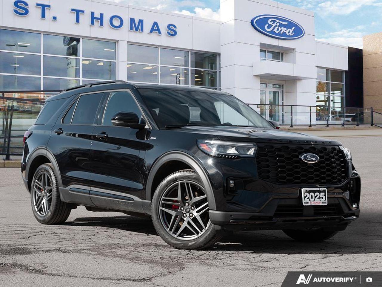 Recent Arrival!<br>Explorer ST-Line, 4D Sport Utility, 2.3L EcoBoost I-4, 10-Speed Automatic, 4WD, Black Metallic, 110V/150W AC Power Outlet, 2nd Row Heated Seats, Ambient Lighting, Auto-Dimming Interior Rear-View Mirror, Equipment Group 300A Standard Package, Heated Unique Cloth Capt Chairs, Panoramic Vista Roof w/Power Shade, Performance Brakes, Power-Folding Sideview Mirrors w/Autofold, Premium Package, Rain-Sensing Wipers (Front Only), Red Painted Perf Front & Rear Brake Calipers, ST-Line Street Pack, Wheels: 21 Magnatite-Painted Aluminum, Wireless Charging Pad.<br><br><br>4WD<br>10-Speed Automatic 2.3L EcoBoost I-4<br>Black Metallic