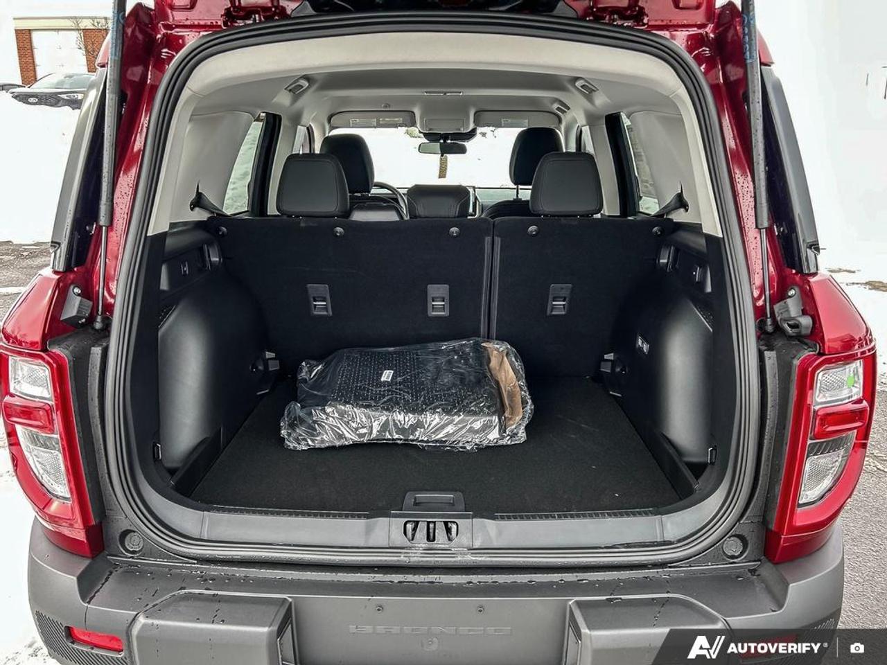 2026 Ford Bronco Sport Big Bend EQUIP GROUP 200A | RUBY RED METALLIC TC | SMOKED TRUFFLE EASY CLEAN CLOTH | 1.5L ECO ENG | 8-SPD A/T | 18 DARK GRAVITY GREY ALUM WHL | CONVENIENCE PKG | FLR LINERS FR-RR W/O CRPT MTS Photo