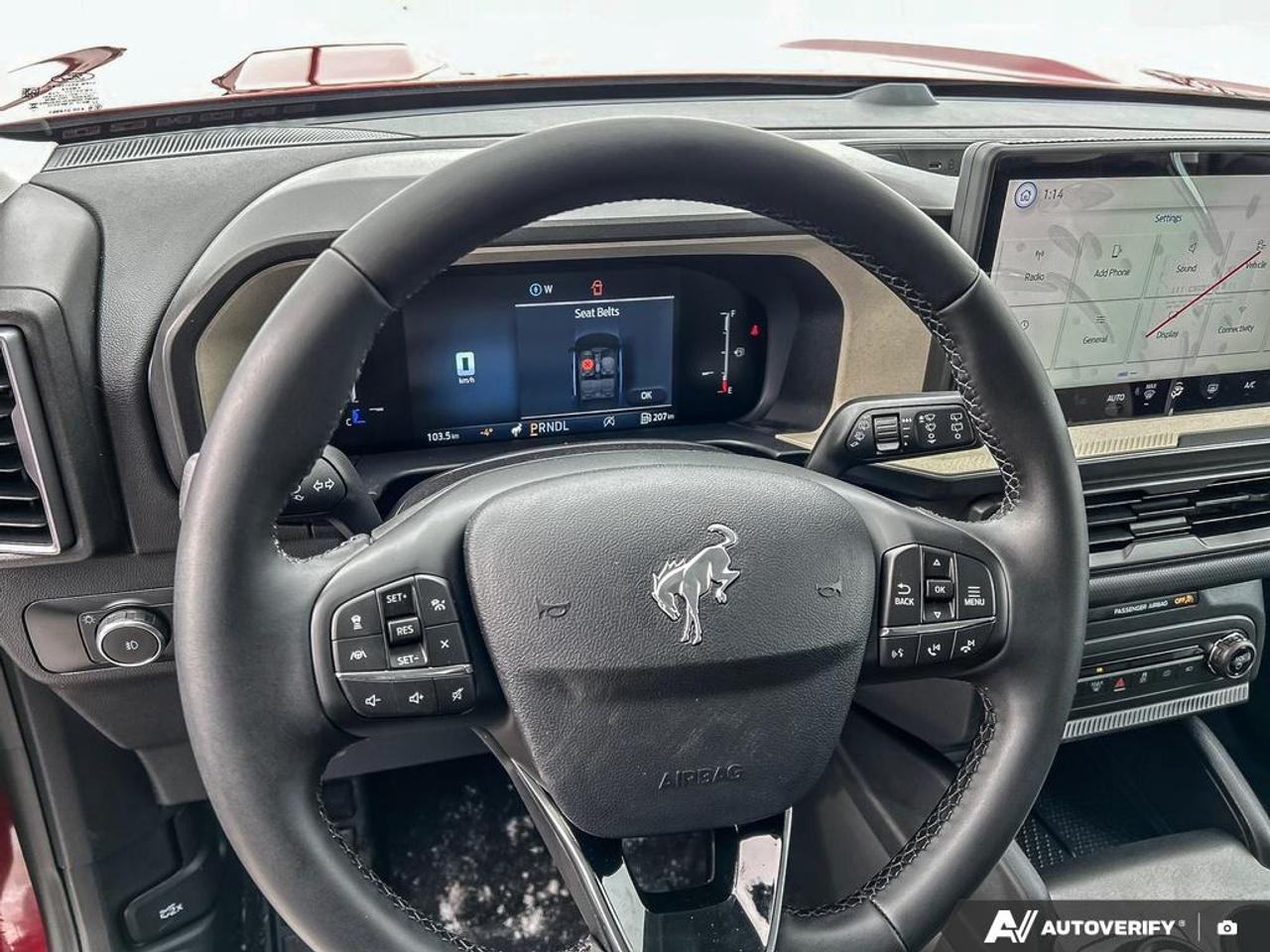 2026 Ford Bronco Sport Big Bend EQUIP GROUP 200A | RUBY RED METALLIC TC | SMOKED TRUFFLE EASY CLEAN CLOTH | 1.5L ECO ENG | 8-SPD A/T | 18 DARK GRAVITY GREY ALUM WHL | CONVENIENCE PKG | FLR LINERS FR-RR W/O CRPT MTS Photo