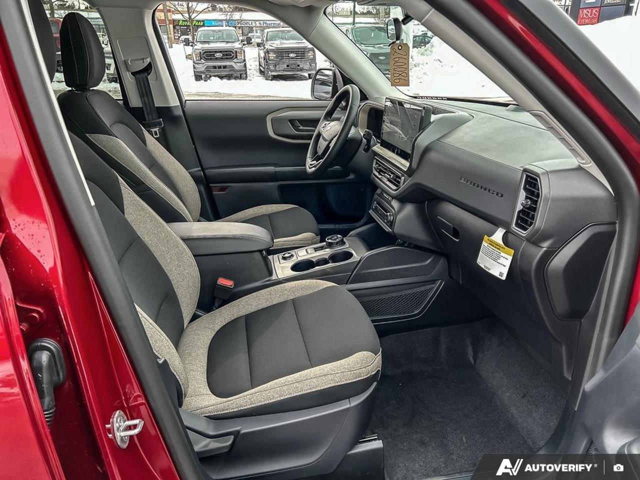 2026 Ford Bronco Sport Big Bend EQUIP GROUP 200A | RUBY RED METALLIC TC | SMOKED TRUFFLE EASY CLEAN CLOTH | 1.5L ECO ENG | 8-SPD A/T | 18 DARK GRAVITY GREY ALUM WHL | CONVENIENCE PKG | FLR LINERS FR-RR W/O CRPT MTS Photo