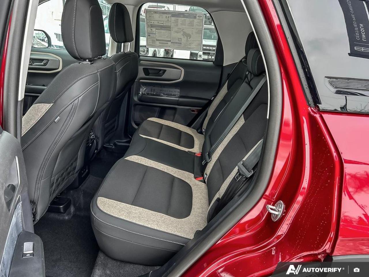 2026 Ford Bronco Sport Big Bend EQUIP GROUP 200A | RUBY RED METALLIC TC | SMOKED TRUFFLE EASY CLEAN CLOTH | 1.5L ECO ENG | 8-SPD A/T | 18 DARK GRAVITY GREY ALUM WHL | CONVENIENCE PKG | FLR LINERS FR-RR W/O CRPT MTS Photo