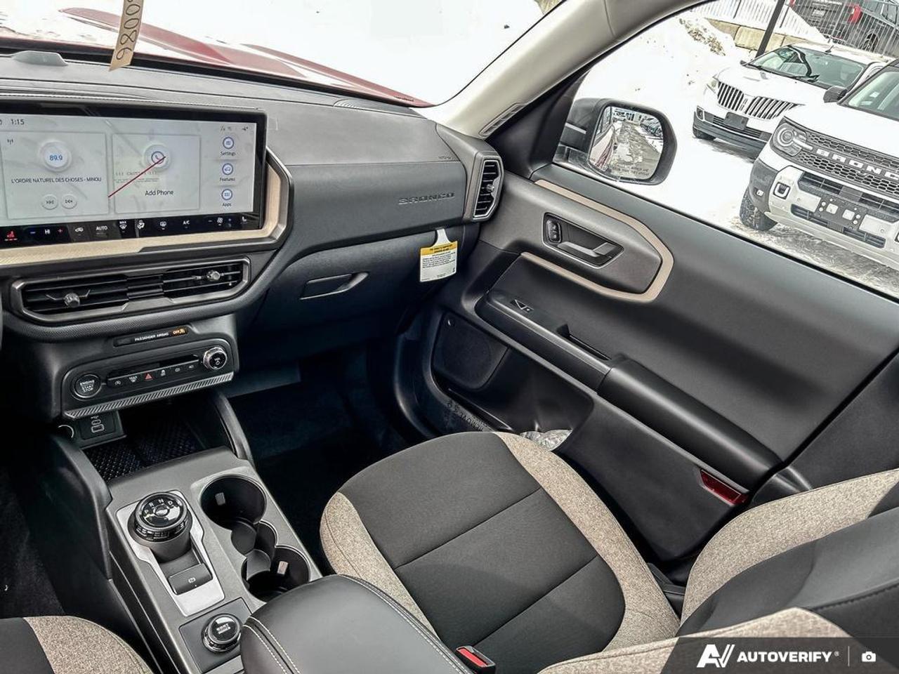 2026 Ford Bronco Sport Big Bend EQUIP GROUP 200A | RUBY RED METALLIC TC | SMOKED TRUFFLE EASY CLEAN CLOTH | 1.5L ECO ENG | 8-SPD A/T | 18 DARK GRAVITY GREY ALUM WHL | CONVENIENCE PKG | FLR LINERS FR-RR W/O CRPT MTS Photo