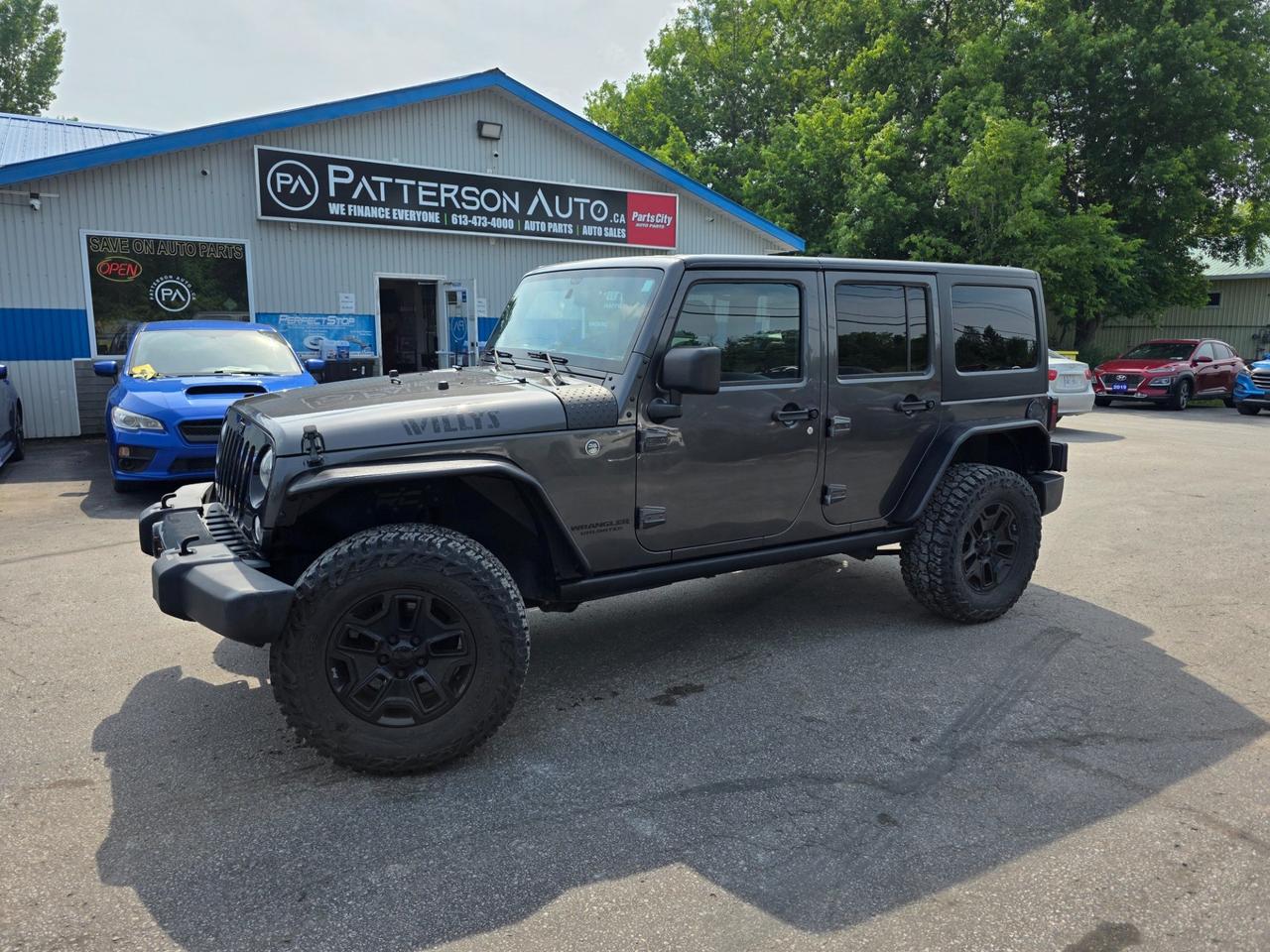1 OWNER - WILLY - STICK - 4WD V6 Adventure awaits in this rugged 2017 Jeep Wrangler Unlimited Sport, now available at Patterson Auto Sales. Conquer any terrain with confidence thanks to the legendary 3.6L V6 DOHC 24V FFV engine, delivering the power and reliability you expect from Jeep. This pre-owned SUV is built for those who crave freedom and versatility, whether youre navigating city streets or exploring off-road trails. Experience the perfect blend of capability, style, and comfortget behind the wheel of your next adventure today.