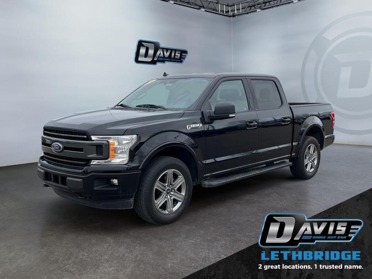 <b>Ford Co-Pilot360, Dynamic Hitch Assist, Remote Keyless Entry, Cargo Box Lighting, Rear View Camera!<br /> <br /></b><br /> This 2019 Ford F-150 XL 4x4 is a powerful and efficient full-size pickup, equipped with the proven 2.7L EcoBoost engine and smooth 10-speed automatic transmission. Built for both work and everyday driving, it delivers strong towing capability with the factory Trailer Tow Package and extended range thanks to the 136L fuel tank. The 4x4 system ensures confident performance in all road and weather conditions, making it a dependable choice for Canadian drivers.<br /><br />Inside, this F-150 offers practical comfort with durable cloth seating, remote keyless entry, and a user-friendly layout. Stay connected on the go with voice-activated navigation, while the spacious SuperCrew cab provides ample room for passengers and gear. The added XLT Sport Package enhances its appearance with a more aggressive, modern style.<br /><br />Safety and convenience are prioritized with Pre-Collision Assist and a backup camera for added confidence on the road or job site. This 2019 Ford F-150 XL combines capability, technology, and valuemaking it an excellent choice for drivers seeking a reliable and versatile truck.<br /> <br />To apply right now for financing use this link: <a href=https://lethbridge.davisdodge.ca/free-credit-check/ target=_blank rel=nofollow noopener noreferrer>https://lethbridge.davisdodge.ca/free-credit-check/</a><br /><br /> <br /><br />Locally Owned & Trusted for Over 35 Years  Davis Dodge in Lethbridge, AB <br /><br /> At Davis Dodge, weve proudly served the Lethbridge community for more than 35 years, offering an unparalleled car buying experience. Dont just take our word for itour Google reviews speak volumes about our commitment to exceptional service. <br /><br /> Delivery & At-Home Test Drives: Convenient options to suit your lifestyle. <br /><br /> Flexible Financing for Everyone: Get the vehicle you need with financing solutions tailored to your situation. <br /><br /> Full Mechanical Inspections & Professional Cleaning: Every vehicle is thoroughly inspected and cleaned before it hits our lot.<br /><br /> We take all makes and models on trade and offer competitive pricing with inventory that changes daily. Whether you're shopping for a Chrysler, Dodge, Jeep, RAM, or FIAT, our AMVIC Licensed dealership makes it easy to browse, buy, and drive away.<br /><br /> Located in Lethbridge, AB, we proudly serve customers in Fort Macleod, Taber, Claresholm, and Coaldale. Shop online or visit us today to experience the best in sales, service, and selection. Standard bank rates apply; taxes are additional.<br /><br /> Vehicle pricing offer shown expires 2026-05-31. <br /> Come by and check out our fleet of 60+ used cars and trucks and 110+ new cars and trucks for sale in Lethbridge. o~o