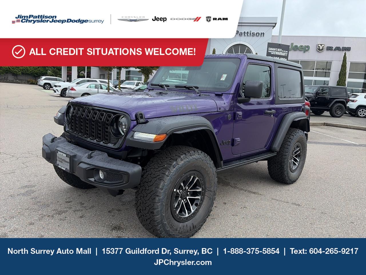 Jim Pattison Chrysler Jeep Dodge is ready to help you find your perfect vehicle. Our team of highly-experienced pros will provide you with the highest level of customer care and we are proud to offer online shopping from the comfort of your home with the new Pick, Price, Purchase Program. Browse our inventory online, create a personal account to track the vehicles you&rsquo;re interested in and the payment options that work best for you. Simple as that! And we will be here to answer all your questions. Visit our website, send us an email or give us a call today and let us get to work for you! -	Price includes freight & PDI, documentation fee ($895), dealer preparation fee ($495), A/C levy ($100), tire levy (up to $32.50), and VSA transaction levy ($10). Finance/lease placement fee ($595) if applicable, GST and PST are additional. Dealer-installed accessories are included, if applicable. Rebates applied after taxes. Rebates applied after taxes. D#30394