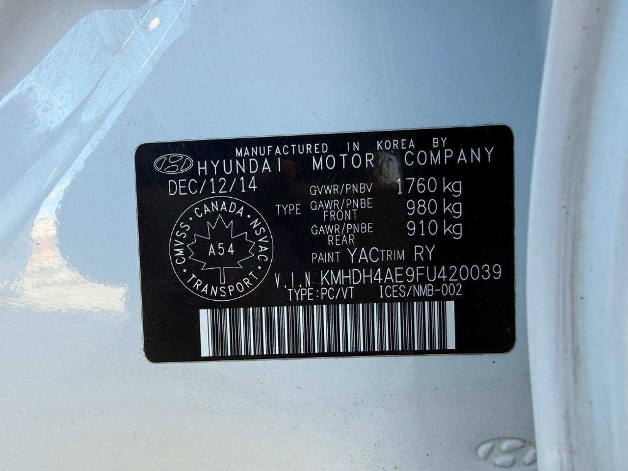 2015 Hyundai Elantra 4dr Sedan Automatic Sport Appearance Photo