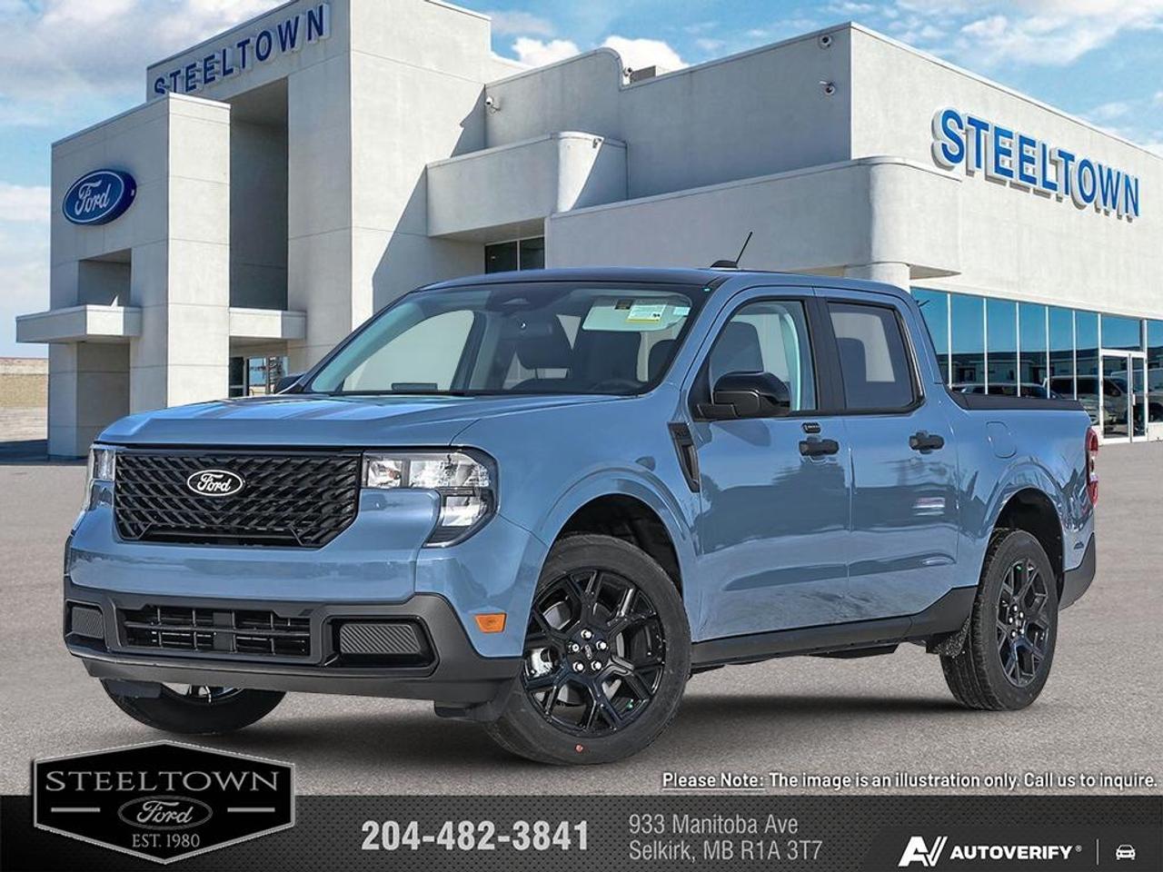 <b>FordPass Connect,  Apple CarPlay,  Android Auto,  Pre-Collision Assist,  Lane Keep Assist!</b><br> <br> <br> <br>We value your TIME, we wont waste it or your gas is on us!   We offer extended test drives and if you cant make it out to us we will come straight to you!<br> <br>The 2026 Ford Maverick turns heads with its confident presence, smart design and ready-for-anything attitude. <br> <br>The 2026 Ford Maverick balances the utility of a pickup with the size and maneuverability tailored for daily use and light-duty tasks. Inside, the cabin features thoughtful materials, simple modern tech and seating designed to support every passenger comfortably. With its versatile footprint, confident styling and Fords reputation for dependability, the Maverick stands out as a smart choice for lifestyle-driven truck buyers.<br> <br>This Azure Grey Metallic Crew Cab 4X4 pickup has an Automatic transmission and is powered by a 191HP 2.5L 4 Cylinder Engine. <br> <br> Our Mavericks trim level is XLT. This hybrid pickup blends efficiency and versatility, pairing a lithium-ion battery with regenerative braking and a 1,400 lb maximum payload to handle both daily drives and demanding tasks with ease. Inside, it features a spacious cabin with cloth bucket seats, a 13.2 SYNC 4 touchscreen, wireless Apple CarPlay and Android Auto, SiriusXM, Bluetooth, 5G Wi-Fi hotspot, and smart storage solutions for both passengers and gear. Safety is prioritized with Pre-Collision Assist with pedestrian detection, lane-keeping aid, driver monitoring, cross-traffic mitigation, multiple airbags including curtain and knee protection, rear child safety locks, and Fords advanced stability and traction systems for confident driving in all conditions. This vehicle has been upgraded with the following features: FordPass Connect, Apple CarPlay, Android Auto, Pre-Collision Assist, Lane Keep Assist, Lane Departure Warning.<br><br> View the original window sticker for this vehicle with this url <b><a href=http://www.windowsticker.forddirect.com/windowsticker.pdf?vin=3FTTW8J34TRA70186 target=_blank>http://www.windowsticker.forddirect.com/windowsticker.pdf?vin=3FTTW8J34TRA70186</a></b>.<br> <br>To apply right now for financing use this link: <a href=http://www.steeltownford.com/?https://CreditOnline.dealertrack.ca/Web/Default.aspx?Token=bf62ebad-31a4-49e3-93be-9b163c26b54c&La target=_blank>http://www.steeltownford.com/?https://CreditOnline.dealertrack.ca/Web/Default.aspx?Token=bf62ebad-31a4-49e3-93be-9b163c26b54c&La</a><br><br> <br/>    4.99% financing for 84 months.  Incentives expire 2026-03-31.  See dealer for details. <br> <br>Family owned and operated in Selkirk for 35 Years.  <br>Steeltown Ford is located just 20 minutes North of the Perimeter Hwy, with an onsite banking center that offers free consultations. <br>Ask about our special dealer rates available through all major banks and credit unions.<br>Dealer retains all rebates, plus taxes, govt fees and Steeltown Protect Plus.<br>Steeltown Ford Protect Plus includes:<br>- Life Time Tire Warranty <br>Dealer Permit # 1039<br><br><br> Come by and check out our fleet of 100+ used cars and trucks and 150+ new cars and trucks for sale in Selkirk.  o~o