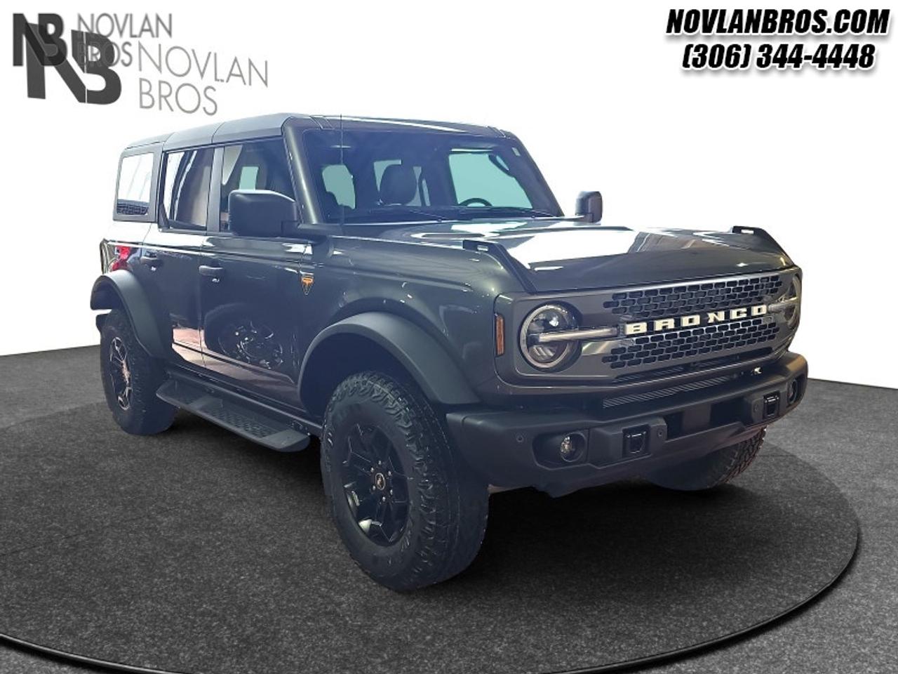<b>Running Boards, Remote Engine Start, Adaptive Cruise Control!</b><br> <br> Check out our great inventory of new vehicles at Novlan Brothers!<br> <br>The 2026 Ford Bronco stands out with its removable doors and roof, strong presence, and versatile SUV personality.<br> <br>The 2026 Ford Bronco brings adventure to life with its rugged design, intelligent features, and customizable configuration that adapts to off-road landscapes or city escapes. Inside, the cabin features durable materials, intuitive tech and seating tailored for both driver and passengers in every journey. With its strong presence, forward-thinking enhancements and Fords commitment to performance, the Bronco offers a driving experience that thrives in every terrain.<br> <br>This Carbonized Grey Metallic SUV has a 10 Speed Automatic transmission and is powered by a 315HP 2.7L V6 Cylinder Engine. <br> <br> Our Broncos trim level is Badlands. The cabin is built for adventure, featuring marine-grade vinyl heated bucket seats with MOLLE back straps, easy-clean rubberized flooring, and a heated leather steering wheel for all-weather comfort. The 12-inch SYNC 4 touchscreen with connected navigation, wireless Apple CarPlay, Android Auto, and voice command keeps you seamlessly connected, while the removable roof panels and rear windows let you experience every journey in the open air. Convenience features like proximity key with push-button start, dual-zone automatic climate control, and multiple power outlets blend comfort with capability. On and off the road, advanced driver-assist technologies including BLIS with Cross-Traffic Alert, Lane-Keeping Assist, Automatic Emergency Braking, and a Reverse Sensing System enhance safety and awareness. With Bilstein off-road shocks, full-time 4x4 capability and six skid plates, this SUV delivers serious off-road performance and everyday usability in one adventure-ready package. This vehicle has been upgraded with the following features: Running Boards, Remote Engine Start, Adaptive Cruise Control.<br><br> View the original window sticker for this vehicle with this url <b><a href=http://www.windowsticker.forddirect.com/windowsticker.pdf?vin=1FMEE9BP3TLA48449 target=_blank>http://www.windowsticker.forddirect.com/windowsticker.pdf?vin=1FMEE9BP3TLA48449</a></b>.<br> <br>To apply right now for financing use this link: <a href=http://novlanbros.com/credit/ target=_blank>http://novlanbros.com/credit/</a><br> <br/>Weve discounted this vehicle $7711. Total rebate of $4000 is reflected in the price. 5.99% financing for 84 months. <br> Payments from <b>$1074.38</b> monthly with $0 down for 84 months @ 5.99% APR O.A.C. ( Plus applicable taxes - Plus applicable fees ). Incentives expire 2026-08-31. See dealer for details. <br><br><br> Come by and check out our fleet of 20+ used cars and trucks and 100+ new cars and trucks for sale in Paradise Hill.  o~o