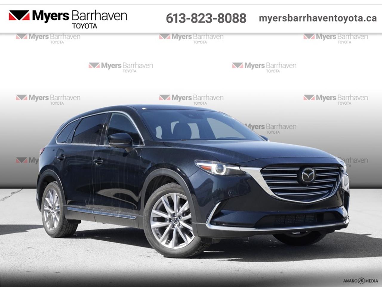<b>Heads Up Display,  Cooled Seats,  Sunroof,  Leather Seats,  Navigation!</b><br> <br>  Compare at $35358 - Our Live Market Price is just $33998! <br> <br>You can expect exhilarating power and superb fuel economy alongside stunning design and a finely crafted interior in this gorgeous 2022 Mazda CX-9. This 2022 Mazda CX-9 is for sale today in Ottawa. <br> <br>Whether you love the technological innovation behind the 2022 Mazda CX-9 or whether you love the way it looks, the CX-9 is crafted to deliver a superbly rich driving experience. Be it everyday commutes or once in a lifetime cross-country treks, driving solo or with friends and family, the CX-9 pairs award-winning technology with elegant finishes and premium features for unforgettable moments behind the wheel. This SUV has 60,740 km. Its Jet Black Mica in colour. It has an Automatic transmission and is powered by a 227HP 2.5L 4 Cylinder Engine. <br> <br> Our CX-9s trim level is GT. This trim adds more than attitude with a heads up display, cooled seats, navigation, and Bose Premium Audio providing a technology rich experience. This CX-9 is also equipped with a sunroof and leather seats for top shelf luxury. With a power liftgate, heated steering wheel, proximity keys, and fog lamps, this CX-9 is hard to beat. Additional features include heated seats, Android Auto, and Apple CarPlay. Aluminum wheels, chrome trim, and remote keyless entry provide modern convenience and style. Lane keep assist, distance pacing cruise with stop and go, advanced blind spot monitoring, automatic braking, and a rear view camera help you stay safe. This vehicle has been upgraded with the following features: Heads Up Display, Cooled Seats, Sunroof, Leather Seats, Navigation, Premium Audio, Heated Steering Wheel.<br> <br>To apply right now for financing use this link: <a href=https://www.myersbarrhaventoyota.ca/quick-approval/ target=_blank>https://www.myersbarrhaventoyota.ca/quick-approval/</a><br><br> <br/><br> Buy this vehicle now for the lowest bi-weekly payment of <b>$252.02</b> with $0 down for 84 months @ 8.99% APR O.A.C. ( Plus applicable taxes -  Plus applicable fees   ).  See dealer for details. <br> <br>At Myers Barrhaven Toyota we pride ourselves in offering highly desirable pre-owned vehicles. We truly hand pick all our vehicles to offer only the best vehicles to our customers. No two used cars are alike, this is why we have our trained Toyota technicians highly scrutinize all our trade ins and purchases to ensure we can put the Myers seal of approval. Every year we evaluate 1000s of vehicles and only 10-15% meet the Myers Barrhaven Toyota standards. At the end of the day we have mutual interest in selling only the best as we back all our pre-owned vehicles with the Myers *LIFETIME ENGINE TRANSMISSION warranty. Thats right *LIFETIME ENGINE TRANSMISSION warranty, were in this together! If we dont have what youre looking for not to worry, our experienced buyer can help you find the car of your dreams! Ever heard of getting top dollar for your trade but not really sure if you were? Here we leave nothing to chance, every trade-in we appraise goes up onto a live online auction and we get buyers coast to coast and in the USA trying to bid for your trade. This means we simultaneously expose your car to 1000s of buyers to get you top trade in value. <br>We service all makes and models in our new state of the art facility where you can enjoy the convenience of our on-site restaurant, shuttle van, free Wi-Fi, Enterprise Rent-A-Car, on-site tire storage, and complimentary drinks. Come see why many Toyota owners are making the switch to Myers Barrhaven Toyota. <br>*LIFETIME ENGINE TRANSMISSION WARRANTY NOT AVAILABLE FOR VEHICLES WITH KMS EXCEEDING 140,000KM, VEHICLES 8 YEARS & OLDER, HIGHLINE BRAND VEHICLES (e.g., BMW, INFINITI, CADILLAC, LEXUS), AND QUEBEC RESIDENTS.<br> Come by and check out our fleet of 90+ used cars and trucks and 20+ new cars and trucks for sale in Ottawa.  o~o