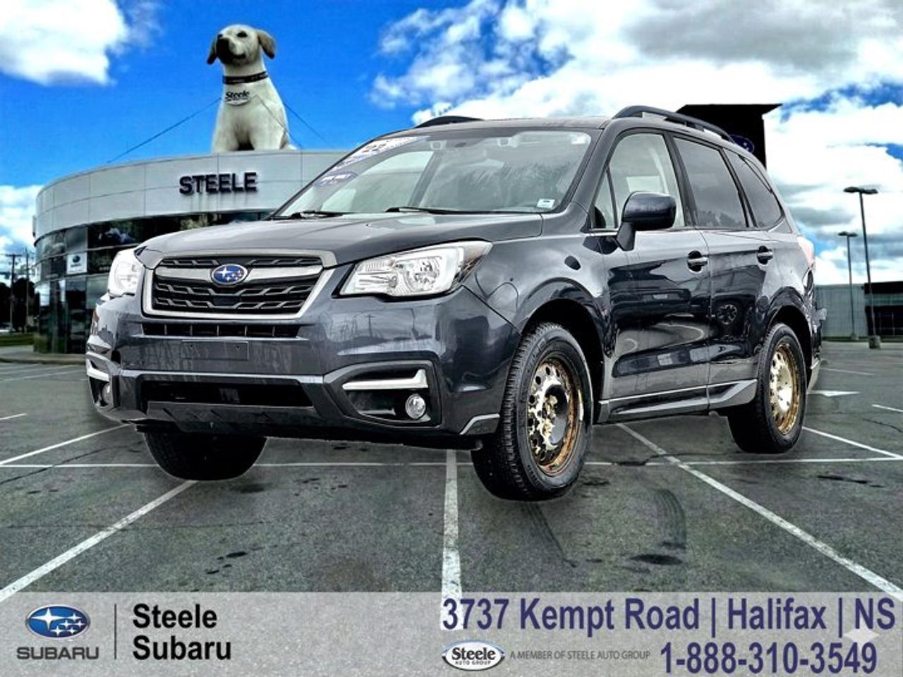 Only 51,312 Miles! This Subaru Forester boasts a Regular Unleaded H-4 2.5 L/152 engine powering this Variable transmission. Wireless Phone Connectivity, Wheels: 17 x 7 6 Spoke Design Aluminum Alloy -inc: Black machine finish, Variable Intermittent Wipers w/Heated Wiper Park.*This Subaru Forester Comes Equipped with These Options *Valet Function, Trunk/Hatch Auto-Latch, Trip Computer, Transmission: Lineartronic Continuously Variable -inc: lock-up torque converter, paddle shifters, normal and manual mode, shift lock, Subaru symmetrical full-time all-wheel drive system w/electronically controlled multi-plate transfer clutch and X-mode, Transmission w/Driver Selectable Mode, Tires: P225/60R17 98H Yokohama Geolandar G91 AS -inc: Mud and snow, Tailgate/Rear Door Lock Included w/Power Door Locks, Strut Front Suspension w/Coil Springs, Steel Spare Wheel, Smart Device Integration.* Stop By Today *A short visit to Steele Subaru located at 3737 Kempt Road, Halifax, NS B3K-4X6 can get you a tried-and-true Forester today!