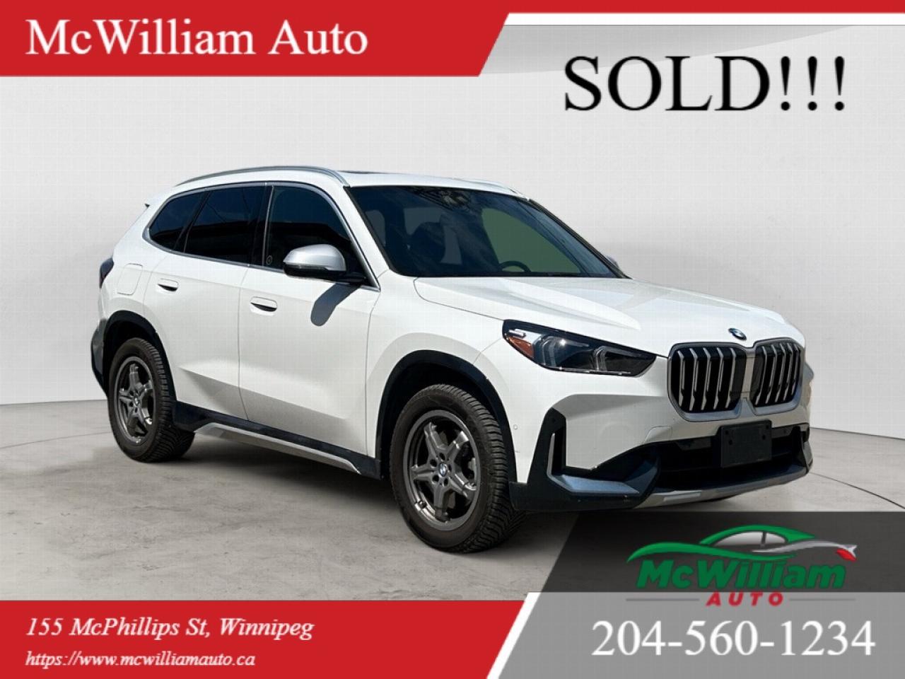 <br>Check out this sleek 2023 BMW X1! With its stylish white exterior and luxurious black interior, this SUV is sure to turn heads. Equipped with all-wheel drive and a fuel-efficient 4-cylinder engine, this X1 offers both performance and comfort for your daily drives. Dont miss out on the opportunity to own this beauty with only 47,000 KMs on the odometer!