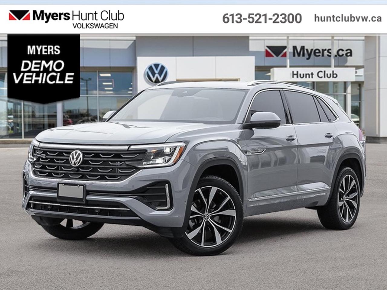 <b>Massaging Seats,  Sunroof,  Navigation,  360 Camera,  Leather Seats!</b><br> <br> The 2026 Volkswagen Atlas Cross Sport adapts smoothly from city errands to weekend missions thanks to its flexible usability and modern appeal.<br> <br>From the outside, the Atlas Cross Sport showcases a bold two-row SUV silhouette, sculpted lines and a commanding stance that merge style with presence. Inside, the cabin offers premium materials, intuitive connectivity and comfortable seating designed with both driver and passengers in mind. With its thoughtful design, smart features and Volkswagens dedication to quality, the Atlas Cross Sport presents itself as a versatile and well-rounded choice in the midsize SUV segment.<br> <br>This Silverbird Metallic SUV has an Automatic transmission and is powered by a 2.0L I4 16V GDI DOHC Turbo engine. With that powerful motor it gets 12.0 L/100 km in the city and 9.2 L/100 km out on the highway according to Transport Canada. <br> <br> Our Atlas Cross Sports trim level is Execline. This trim rewards you with a panoramic sunroof, an aerial view camera system, and a 10-speaker harman/kardon audio system. Other standard features include ventilated and heated front seats with massage function, heated rear seats, leather upholstery, a heated steering wheel, adaptive cruise control, Car-Net 4G LTE, remote engine start, a power liftgate for rear cargo access, and a 12-inch infotainment screen with inbuilt navigation, Apple CarPlay and Android Auto. Safety features also include lane keep assist with lane departure warning, collision mitigation, blind spot alert, front and rear parking sensors, and forward collision mitigation. This vehicle has been upgraded with the following features: Massaging Seats, Sunroof, Navigation, 360 Camera, Leather Seats, Premium Audio, Cooled Seats.<br><br> <br>To apply right now for financing use this link: <a href=https://www.huntclubvw.ca/financing-request/ target=_blank>https://www.huntclubvw.ca/financing-request/</a><br> <br/>Cash Purchase Incentive Incentives expire 2026-08-31. See dealer for details. <br><br>At Myers Hunt Club Volkswagen, our focus is customers like you. Our dedicated service, parts, and sales team are here to make your automotive experience a special one. We are very proud of our achievements and awards over the last 25 years and are committed to providing the same great service to our present and future customers. If youre looking for a vehicle, Myers Hunt Club Volkswagen is your destination for new, used, and certified pre-owned Volkswagen vehicles as well as other makes and models. Whatever your needs, we can help you here at Myers Hunt Club Volkswagen. </br><br> Come by and check out our fleet of 40+ used cars and trucks and 130+ new cars and trucks for sale in Gloucester.  o~o