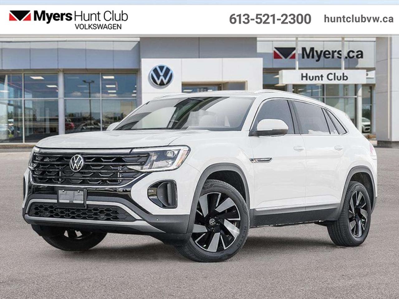 <b>Sunroof,  Navigation,  360 Camera,  Leather Seats,  Premium Audio!</b><br> <br> The 2026 Volkswagen Atlas Cross Sport delivers the right mix of two-row comfort, bold SUV styling and practical capability in one refined package.<br> <br>From the outside, the Atlas Cross Sport showcases a bold two-row SUV silhouette, sculpted lines and a commanding stance that merge style with presence. Inside, the cabin offers premium materials, intuitive connectivity and comfortable seating designed with both driver and passengers in mind. With its thoughtful design, smart features and Volkswagens dedication to quality, the Atlas Cross Sport presents itself as a versatile and well-rounded choice in the midsize SUV segment.<br> <br>This Oryx White Pearl SUV has an Automatic transmission and is powered by a 2.0L I4 16V GDI DOHC Turbo engine. Driven via that muscular motor it gets 12.0 L/100 km in the city and 9.2 L/100 km out on the highway according to Transport Canada. <br> <br> Our Atlas Cross Sports trim level is Highline. This trim rewards you with a panoramic sunroof, an aerial view camera system, and a 10-speaker harman/kardon audio system. Other standard features include ventilated and heated front seats, heated rear seats, leather upholstery, a heated steering wheel, adaptive cruise control, Car-Net 4G LTE, remote engine start, a power liftgate for rear cargo access, and a 12-inch infotainment screen with inbuilt navigation, Apple CarPlay and Android Auto. Safety features also include lane keep assist with lane departure warning, collision mitigation, blind spot alert, front and rear parking sensors, and forward collision mitigation. This vehicle has been upgraded with the following features: Sunroof, Navigation, 360 Camera, Leather Seats, Premium Audio, Cooled Seats, Heated Steering Wheel.<br><br> <br>To apply right now for financing use this link: <a href=https://www.huntclubvw.ca/financing-request/ target=_blank>https://www.huntclubvw.ca/financing-request/</a><br> <br/>Cash Purchase Incentive Incentives expire 2026-08-31. See dealer for details. <br><br>At Myers Hunt Club Volkswagen, our focus is customers like you. Our dedicated service, parts, and sales team are here to make your automotive experience a special one. We are very proud of our achievements and awards over the last 25 years and are committed to providing the same great service to our present and future customers. If youre looking for a vehicle, Myers Hunt Club Volkswagen is your destination for new, used, and certified pre-owned Volkswagen vehicles as well as other makes and models. Whatever your needs, we can help you here at Myers Hunt Club Volkswagen. </br><br> Come by and check out our fleet of 40+ used cars and trucks and 130+ new cars and trucks for sale in Gloucester.  o~o