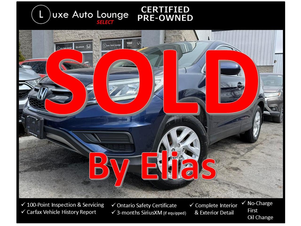 <p>Have a look at this <span style=text-decoration: underline;><strong>FRESHLY TRADED IN</strong></span>, well cared-for 2015 Honda CRV SE ALL WHEEL DRIVE!!! Well-priced at $13995 and optioned out the way you like, including: all wheel drive, heated seats, bluetooth hands-free, back-up camera, alloy wheels, remote keyless entry, remote start, cruise control and more!</p><p><span style=color: #333333; font-family: Work Sans, sans-serif; font-size: 16px; white-space: pre-wrap; caret-color: #333333; background-color: #ffffff;>This vehicle comes Luxe certified select pre-owned, which includes: 100-point inspection & servicing, oil lube and filter change, Ontario safety certificate, <em><span style=text-decoration: underline;><strong>Available</strong></span></em> Luxe Assurance Package, complete interior and exterior detailing, <em><span style=text-decoration: underline;><strong>No-charge first oil change!</strong></span></em>, Carfax Verified vehicle history report, guaranteed one key (additional keys may be purchased at time of sale) and FREE 90-day SiriusXM satellite radio trial (on factory-equipped vehicles)! </span><span style=background-color: #ffffff; color: #333333; font-family: Work Sans, sans-serif; font-size: 16px; caret-color: #333333; white-space-collapse: preserve;>Remember, we built our business on quality, trust, service, and we deliver. PERIOD. <strong>**<em>Ask about our U-select Standard Plus Extended Powertrain Warranty Covearge!!**</em> </strong></span><span style=background-color: #ffffff; color: #333333; font-family: Work Sans, sans-serif; font-size: 16px; caret-color: #333333; white-space-collapse: preserve;><strong>Proudly </strong></span><strong><span style=background-color: #ffffff; color: #333333; font-family: Work Sans, sans-serif; font-size: 16px; caret-color: #333333; white-space-collapse: preserve;>Family Owned and Operated in the Orleans community for over 16 years!</span></strong></p><p><strong>Priced at ONLY $149 bi-weekly with $1000 down over 48 months at 9.49% (cost of borrowing is $1899 per $10000 financed) OR cash purchase price of $13995 (both prices are plus HST and licensing). Call today before this one gets away!!!</strong></p>