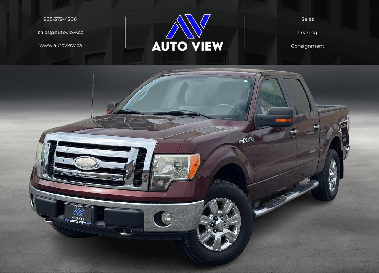 <p dir=ltr>JUST LANDED!!</p><p dir=ltr>2009 Ford F-150 XLT!!</p><p dir=ltr>**ONE OWNER**&nbsp;</p><p dir=ltr>**CLEAN CARFAX**&nbsp;</p><p dir=ltr>The 2009 Ford F-150 XLT SuperCrew (Crew Cab) with the 4.6L V8 (often the 3-valve version) typically produces 292 horsepower and 320 lb-ft of torque, paired with a 6-speed automatic transmission. It features 4-wheel ABS, 17-inch wheels, 6-passenger seating, and a 4-door cab, with a towing capacity varying by drivetrain, often around 8,000&ndash;9,000+ lbs when properly equipped.</p><p dir=ltr><strong>Key Specs for 2009 F-150 XLT 4.6L V8 SuperCrew:</strong></p><p dir=ltr><strong>Engine</strong>: 4.6L 3V EFI V8</p><p dir=ltr><strong>Horsepower</strong>: 292 hp @ 5700 RPM</p><p dir=ltr><strong>Torque</strong>: 320 lb-ft @ 4000 RPM</p><p dir=ltr><strong>Transmission</strong>: 6-Speed Automatic</p><p dir=ltr><strong>Curb Weight</strong>: Approx. 5,100 &ndash; 5,500 lbs</p><p dir=ltr><strong>Seating Capacity</strong>: 6 (Front split bench)</p><p dir=ltr><strong>Towing Capacity</strong>: Up to 8,600 lbs on certain XLT configurations</p><p dir=ltr><strong>Features & Dimensions:</strong></p><p dir=ltr><strong>Cab Type</strong>: SuperCrew (4-door Crew Cab)</p><p dir=ltr><strong>Wheelbase</strong>: 144.5 inches or 156.6 inches (based on bed size)</p><p dir=ltr><strong>Safety</strong>: Stability control, 4-wheel disc brakes, front-side airbags, front curtain airbags</p><p dir=ltr><strong>Interior</strong>: Cloth seats, power locks, power windows, CD player, AUX input</p><p dir=ltr style=line-height: 1.2; margin-top: 12pt; margin-bottom: 12pt;>&nbsp;</p><p dir=ltr style=line-height: 1.2; margin-top: 12pt; margin-bottom: 12pt;><span style=font-size: 11pt; font-family: Roboto,sans-serif; color: #000000; background-color: transparent; font-weight: 400; font-style: italic; font-variant: normal; text-decoration: none; vertical-align: baseline; white-space: pre-wrap;>FINANCING AND LEASING AVAILABLE ON ALL CERTIFIED VEHICLES.</span></p><p dir=ltr style=line-height: 1.2; margin-top: 12pt; margin-bottom: 12pt;><span style=font-size: 11pt; font-family: Roboto,sans-serif; color: #000000; background-color: transparent; font-weight: 400; font-style: italic; font-variant: normal; text-decoration: none; vertical-align: baseline; white-space: pre-wrap;>HST and Licensing Fees are to be charged on all vehicles.&nbsp;</span></p><p dir=ltr style=line-height: 1.2; margin-top: 12pt; margin-bottom: 12pt;><span style=font-size: 11pt; font-family: Roboto,sans-serif; color: #000000; background-color: transparent; font-weight: 400; font-style: italic; font-variant: normal; text-decoration: none; vertical-align: baseline; white-space: pre-wrap;>All CERTIFIED vehicles come with a 36-day Safety Guarantee.</span></p><p dir=ltr style=line-height: 1.2; margin-top: 12pt; margin-bottom: 12pt;><span style=font-size: 11pt; font-family: Roboto,sans-serif; color: #000000; background-color: transparent; font-weight: 400; font-style: italic; font-variant: normal; text-decoration: none; vertical-align: baseline; white-space: pre-wrap;>ALL CERTIFIED VEHICLES COME WITH A BRONZE GLOBAL WARRANTY (3 MONTH / 3,000 KM / $1,000 PER CLAIM)</span></p><p dir=ltr style=line-height: 1.2; margin-top: 12pt; margin-bottom: 12pt;><span style=font-size: 11pt; font-family: Roboto,sans-serif; color: #000000; background-color: transparent; font-weight: 400; font-style: italic; font-variant: normal; text-decoration: none; vertical-align: baseline; white-space: pre-wrap;>EXTENDED GLOBAL WARRANTY OPTIONS AVAILABLE ON ALL CERTIFIED VEHICLES.</span></p><p dir=ltr style=line-height: 1.2; margin-top: 12pt; margin-bottom: 12pt;><span style=font-size: 11pt; font-family: Roboto,sans-serif; color: #000000; background-color: transparent; font-weight: 400; font-style: italic; font-variant: normal; text-decoration: none; vertical-align: baseline; white-space: pre-wrap;>Auto View is located at 590 South Service Road Stoney Creek, only minutes off the QEW Exit 83 Fruitland Road!</span></p><p dir=ltr style=line-height: 1.2; margin-top: 12pt; margin-bottom: 12pt;><span style=font-size: 11pt; font-family: Roboto,sans-serif; color: #000000; background-color: transparent; font-weight: 400; font-style: italic; font-variant: normal; text-decoration: none; vertical-align: baseline; white-space: pre-wrap;>Contact us VIA email, call, or text!</span></p><p dir=ltr style=line-height: 1.2; margin-top: 12pt; margin-bottom: 12pt;><span style=font-size: 11pt; font-family: Roboto,sans-serif; color: #000000; background-color: transparent; font-weight: 400; font-style: italic; font-variant: normal; text-decoration: none; vertical-align: baseline; white-space: pre-wrap;>sales@autoview.ca</span></p><p style=line-height: 1.2;><span id=docs-internal-guid-4ac04223-7fff-914d-3829-742cb49c2e1a></span></p><p dir=ltr style=line-height: 1.2; margin-top: 12pt; margin-bottom: 12pt;><span style=font-size: 11pt; font-family: Roboto,sans-serif; color: #000000; background-color: transparent; font-weight: 400; font-style: italic; font-variant: normal; text-decoration: none; vertical-align: baseline; white-space: pre-wrap;>905-379-4206</span></p>
