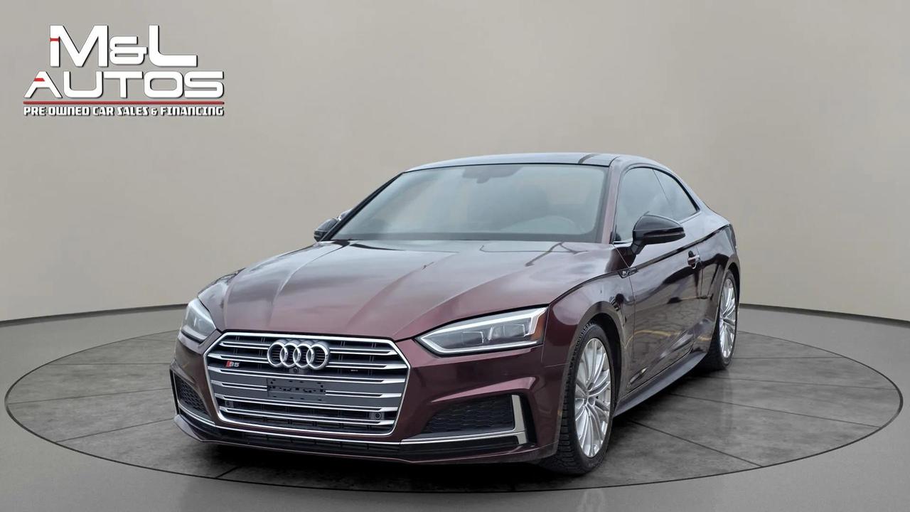 <p>PLEASE READ THE WHOLE DESCRIPTION<br>VEHICLE IS WRAPPED, ORIGINAL COLOR IS BLACK.</p><p>🔥 For Sale at M&L Autos &ndash; 2019 Audi S5 Coupe Technik 3.0 TFSI quattro 🔥</p><p>Experience luxury and performance in this 2019 Audi S5 Coupe Technik with 138,100 kms. A stunning sport coupe that delivers breathtaking power, precision handling, and top-tier Audi technology.</p><p>✅ 3.0L TFSI Turbocharged V6 &ndash; 349 HP of exhilarating performance<br>✅ quattro All-Wheel Drive &ndash; legendary Audi grip and control<br>✅ 8-Speed Tiptronic Automatic with Paddle Shifters<br>✅ Technik Package &ndash; fully loaded with premium features<br>✅ Premium Leather Sport Seats with Heating & Massage Function<br>✅ Virtual Cockpit Digital Display<br>✅ Bang & Olufsen 3D Premium Sound System<br>✅ Navigation System & 360&deg; Camera<br>✅ Adaptive Cruise Control & Advanced Driver Assistance<br>✅ Panoramic Sunroof<br>✅ Keyless Entry, Push-Button Start & Power Memory Seats<br>✅ LED Matrix Headlights & 19&rdquo; Alloy Wheels</p><p>The Audi S5 Coupe blends high-performance engineering with luxury craftsmanship, offering a thrilling driving experience while maintaining everyday comfort and practicality.</p><p>💰 Available now &ndash; contact M&L Autos today to schedule your test drive!</p><p>📍 M&L Autos</p><p>$26,999.00 + HST</p><p>CERTIFICATION PACKAGE - We take your safety very seriously! Each vehicle is PRE-SALE INSPECTED by licensed mechanics (50-point inspection). Certification package can be purchased for only $899. If not Certified, then as per OMVIC Regulations, the vehicle is deemed to be not drivable and not certified Sold.</p>
