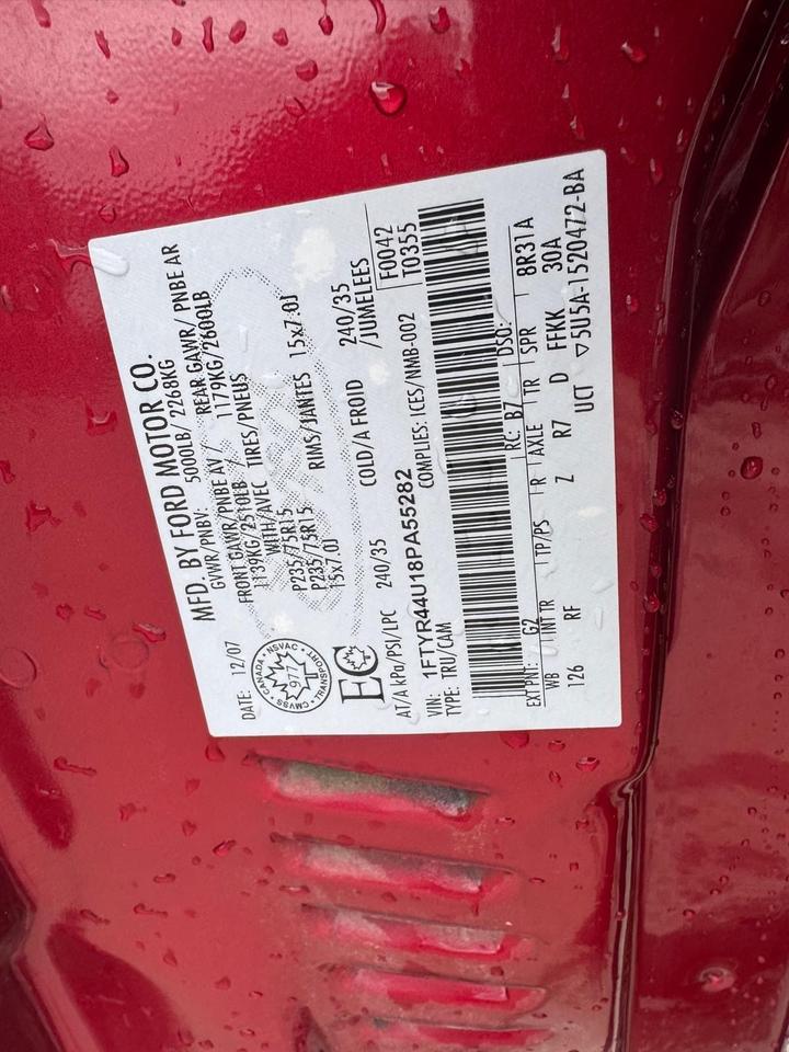 2008 Ford Ranger XL, LOW KMS, AUTO, V6, ONLY 93,000KMS, CERTIFIED Photo