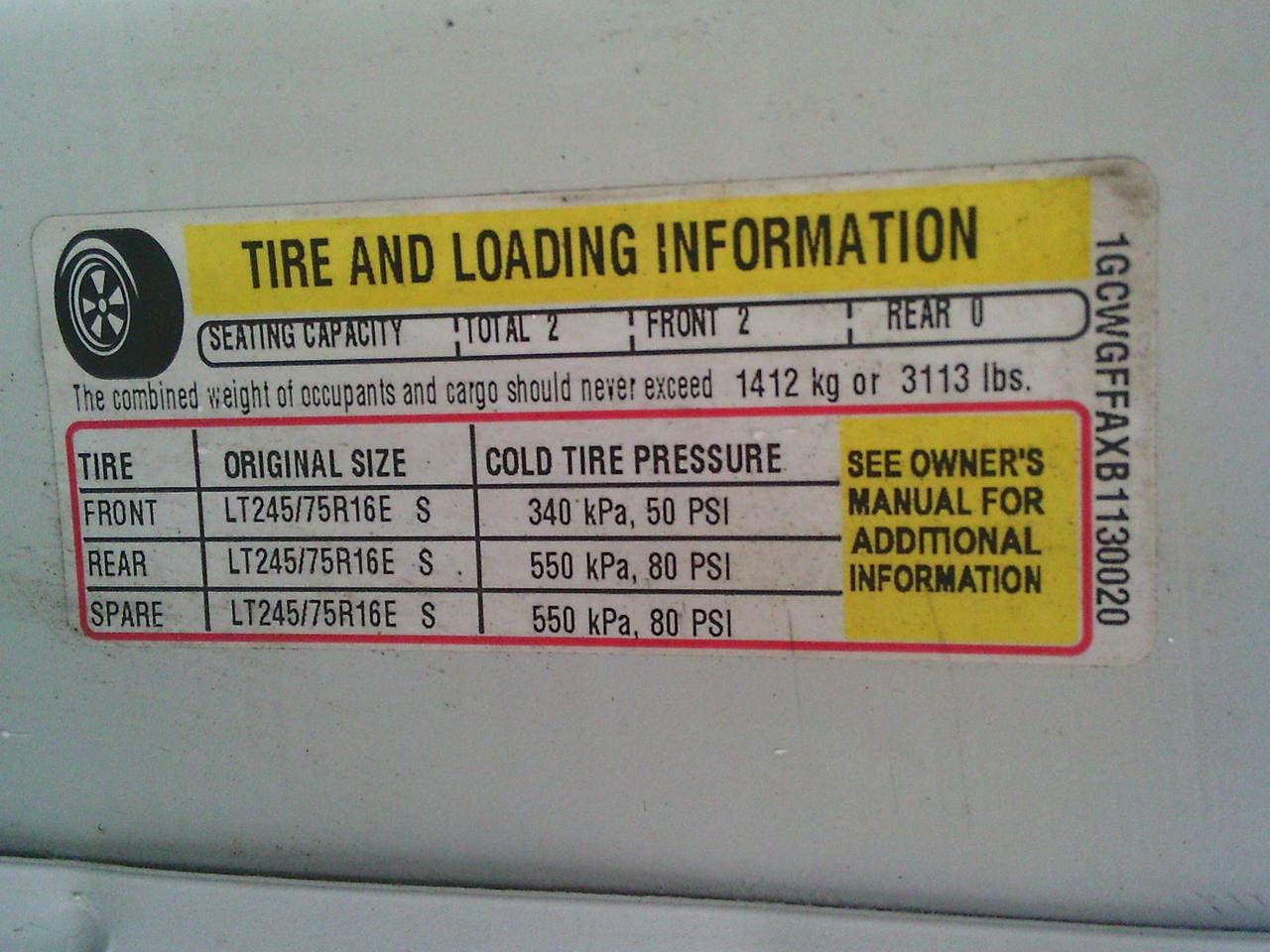 2011 Chevrolet Express RWD 2500 135 Photo