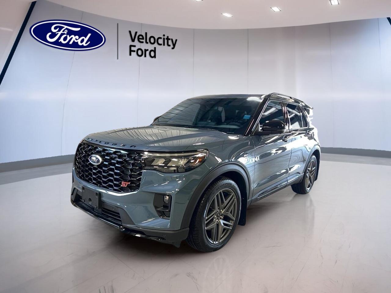 The new 2026 Ford Explorer ST 4WD is built for drivers who want strong power, smart features, and everyday ease. This SUV stands out in Blue with a Black interior, four doors, and a confident sport-focused design. Its 3.0-litre unleaded engine and automatic transmission deliver smooth response for city driving and highway travel in Moose Jaw.

With Four-Wheel Drive, this 2026 Ford Explorer ST 4WD is ready for changing road conditions through every season. It blends performance feel with family-friendly utility, while premium comfort and modern technology help make each trip simple. From the panoramic sunroof to heated seats and navigation, this brand-new SUV is well equipped for daily life.

FEATURES OF THE Explorer ST 4WD

»» 3.0-litre engine with strong everyday response
»» Four-Wheel Drive for added year-round traction
»» Panoramic sunroof brings open-air cabin feel
»» Performance tires support sporty road handling

ADVANCED SAFETY FEATURES

»» Backup camera helps with reversing confidence
»» Blind spot monitor supports safer lane changes
»» Lane departure warning adds driving awareness
»» Stability control improves handling on slick roads

PERFORMANCE AND EFFICIENCY

»» Automatic transmission delivers smooth gear changes
»» 3.0-litre unleaded engine offers strong output
»» Four-Wheel Drive boosts traction in all seasons
»» Power steering supports easy daily manoeuvres

COMFORT AND CONVENIENCE

»» Heated front and rear seats add comfort
»» Dual-zone climate control helps balance temperatures
»» Remote starter adds cold-weather convenience
»» Power liftgate helps with easy loading

TECHNONOLGY AND CONNECTIVITY

»» Navigation system offers clear route guidance
»» Bluetooth integration supports hands-free calling
»» WiFi hotspot keeps devices connected
»» Satellite radio expands in-vehicle entertainment choices

CARGO SPACE

»» Power liftgate improves cargo area access
»» Four-door layout supports easy passenger loading
»» Rear area suits groceries and travel gear
»» Flexible SUV design fits daily routines

WHAT OTHER OWNERS LIKE

»» Strong acceleration from the 3.0-litre engine
»» Confident all-weather traction from Four-Wheel Drive
»» Heated seats for cold Canadian mornings
»» User-friendly tech for everyday driving ease

This 2026 Ford Explorer ST 4WDs VIN is: 1FMWK8GC2TGA81867.