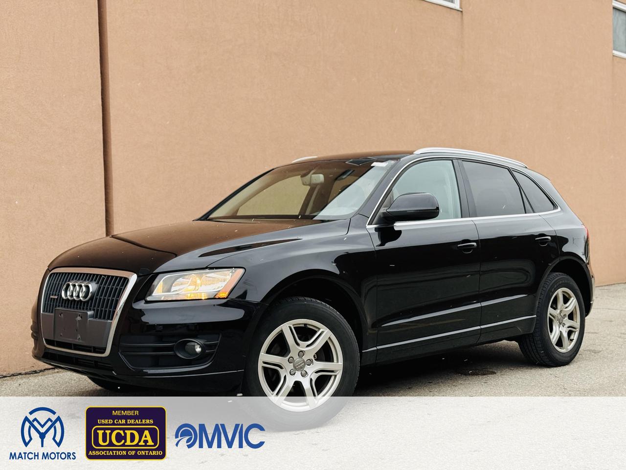 <h3><strong>Was:</strong> $10,000<br><strong>Promotion Price ONLY for:</strong> $9,500 + applicable fees and HST<br><br>2011 Audi Q5&nbsp;Quattro 2.0L Premium Plus | SUV AWD&nbsp;</h3><p><strong>2.0L Turbocharged I4 Engine (Gasoline) | Automatic Transmission | All-Wheel Drive (Quattro)</strong><br>🧾&nbsp;<strong>Clean Title</strong>&nbsp;| 💎&nbsp;<strong>Excellent Condition</strong></p><hr><h3>⭐ Key Features:</h3><ul><li><p>138,000 KM</p></li><li><p>Quattro All-Wheel Drive System</p></li><li><p>Premium Plus Trim Package</p></li><li><p>Leather Interior with Heated Front Seats</p></li><li><p>Dual-Zone Automatic Climate Control</p></li><li><p>Audi MMI Infotainment System</p></li></ul><hr><h3>🛡️ Safety Features:</h3><ul><li><p>Electronic Stability Control (ESC)</p></li><li><p>Anti-Lock Braking System (ABS)</p></li><li><p>Traction Control System (TCS)</p></li><li><p>Front, Side & Curtain Airbags</p></li><li><p>Brake Assist System (BAS)</p></li></ul><hr><p>📄&nbsp;<strong>Carfax & AutoCheck Reports Available</strong><br>🛡️&nbsp;<strong>Extended Warranty Packages Available at Extra Cost</strong><br>💰&nbsp;<strong>Financing Options for All Credit Types</strong></p><hr><h3>📌 Match Motors Terms, Conditions & Disclaimers</h3><p>Welcome to&nbsp;<strong>Match Motors</strong>, your trusted source for quality pre-owned vehicles in&nbsp;<strong>North York</strong>&nbsp;and across the&nbsp;<strong>Greater Toronto Area (GTA)</strong>.</p><p>We are a proud member of the&nbsp;<strong>Used Car Dealers Association of Ontario (UCDA)</strong>&nbsp;and a&nbsp;<strong>registered dealer with OMVIC</strong>&nbsp;&mdash; committed to transparency, quality, and exceptional customer service.</p><p>Every vehicle includes a&nbsp;<strong>CARFAX</strong>&nbsp;and&nbsp;<strong>AutoCheck</strong>&nbsp;history report, with&nbsp;<strong>no hidden fees</strong>.</p><hr><h3>🔧 Certification & Safety</h3><p>In accordance with OMVIC regulations, please be advised that the vehicle being offered is&nbsp;<strong>not currently certified, e-tested, or drivable</strong>.</p><ul><li><p>Certification is available for an additional fee&nbsp;of<strong> $895</strong></p></li><li><p>Some vehicles may be sold in&nbsp;<strong>non-certified condition only</strong>.</p></li></ul><hr><h3>💸 Financing Options</h3><p>We offer&nbsp;<strong>financing solutions for all credit types</strong>&nbsp;&ndash; good credit, bad credit, or no credit.</p><ul><li><p>Rates start at&nbsp;<strong>6.99% (O.A.C.)</strong></p></li><li><p><strong>Finance fees</strong>&nbsp;and&nbsp;<strong>bank-required fees</strong>&nbsp;are&nbsp;<strong>not included</strong></p></li></ul><hr><h3>💰 Pricing & Images</h3><ul><li><p>Prices&nbsp;<strong>do not include</strong>&nbsp;HST, safety fee, finance fee, or licensing fees (<strong>TBD</strong>).</p></li><li><p>Images may be&nbsp;<strong>generic</strong>&nbsp;if a vehicle is currently in transport.</p></li><li><p>While we strive for accuracy,&nbsp;<strong>Match Motors is not responsible</strong>&nbsp;for listing errors, omissions, or typographical mistakes.</p></li></ul><p>👉 We encourage all customers to&nbsp;<strong>contact us directly to verify</strong>&nbsp;vehicle details.</p><hr><h3>🛡️ Warranty Coverage</h3><p>We work with&nbsp;<strong>all major warranty providers</strong>.</p><ul><li><p><strong>Extended warranty packages available</strong>&nbsp;at additional cost</p></li><li><p>Flexible options tailored to your needs</p></li></ul><hr><h3>🚗 Vehicle Selection</h3><p>We carry a wide selection of cars, trucks, SUVs, and cargo vans from brands including:<br><strong>Acura, Audi, BMW, Chevrolet, Dodge, Ford, GMC, Honda, Hyundai, Jeep, Land Rover, Lexus, Mercedes-Benz, Nissan, Porsche, RAM, Range Rover, Toyota, Volkswagen</strong>, and more.</p><hr><h3>🌐 Areas We Serve</h3><p>Proudly serving customers from:<br><strong>North York, Toronto, Mississauga, Vaughan, Richmond Hill, Scarborough, Brampton, Ottawa, Kitchener, London</strong>, and all across&nbsp;<strong>Ontario</strong>&nbsp;and surrounding regions.</p><hr><h3>📞 Contact Match Motors Today</h3><p>Book a&nbsp;<strong>viewing</strong>&nbsp;or get more information.<br>🚗&nbsp;<strong>All vehicles are sold as seen and equipped.</strong></p>
