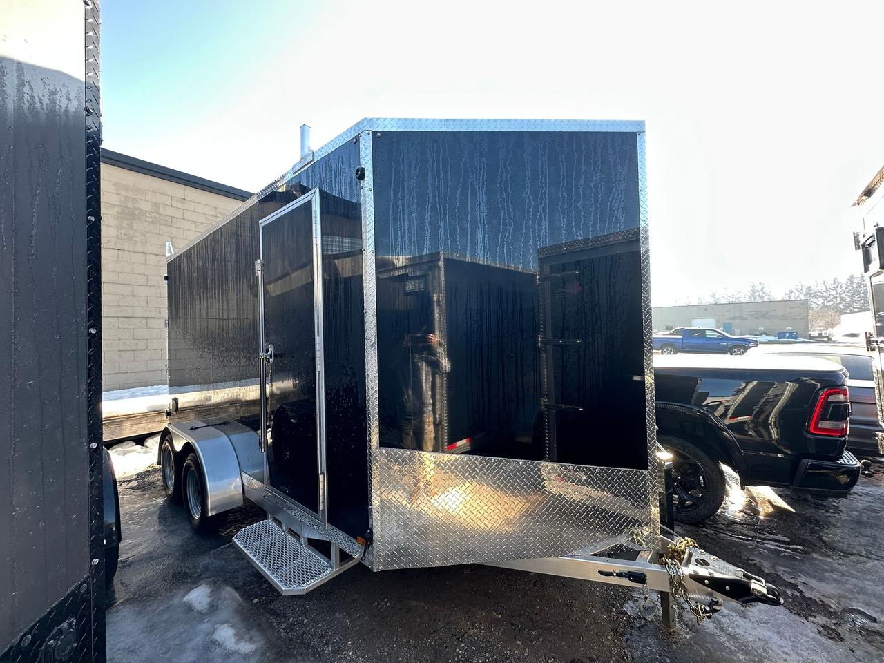 2025 Canadian Trailer Company 7x14 V Nose Cargo Trailer Aluminum Tandem Axle