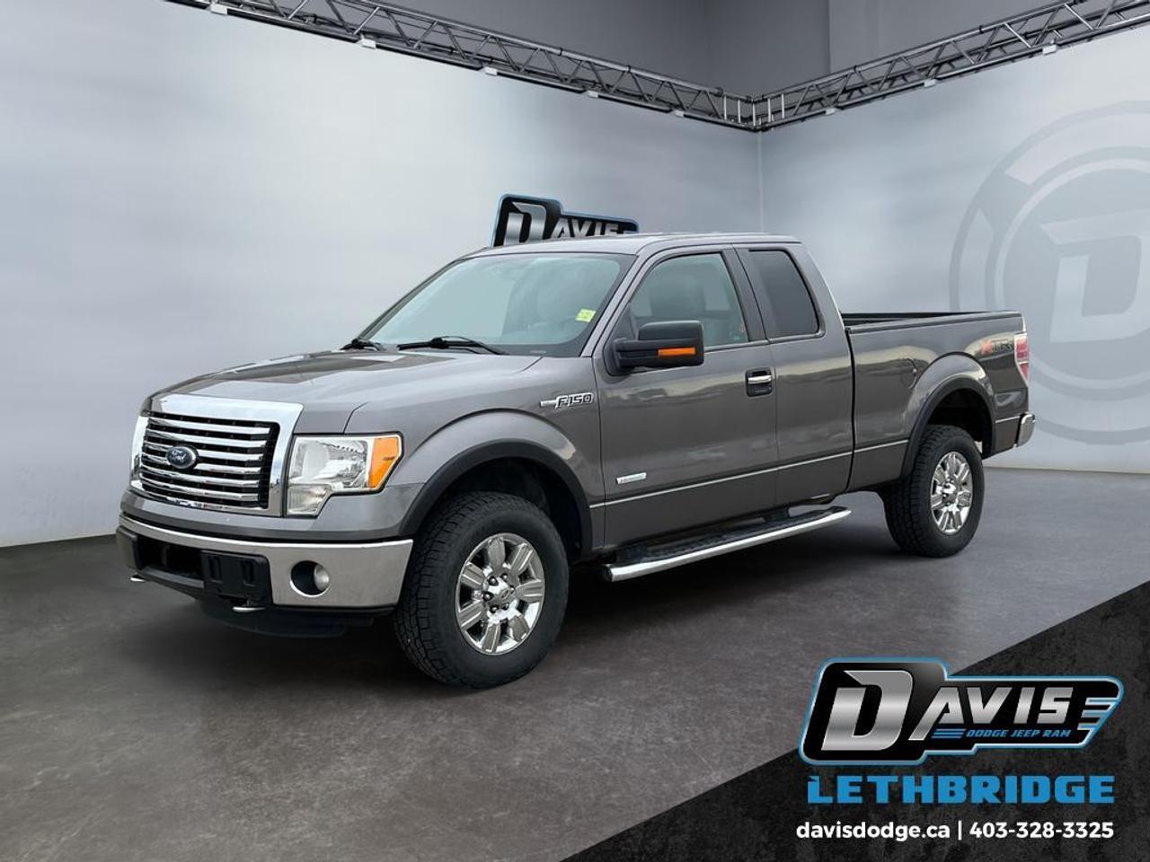 A best-seller and a hard worker, the Ford F-150 is everything you could want in a pickup truck. This 2012 Ford F-150 is for sale today in Lethbridge.<br /> <br />Whether it's the rugged style, the proven capability, or the unstoppable toughness that attracts you to the F-150, this Ford is the ultimate pickup truck. It's been the best-selling vehicle in Canada for decades for good reasons. It does everything you could ever want a full-size pickup to do effortlessly and it looks good doing it. The F-150 is truly built Ford Tough.<br /> <br />This Super Cab 4X4 pickup has 214,359 km. Stock number 41308 is Grey in colour. It has an Automatic transmission and is powered by a 365HP 3.5L V6 Cylinder Engine.<br /> <br />To apply right now for financing use this link: <a href=https://lethbridge.davisdodge.ca/free-credit-check/ target=_blank rel=nofollow noopener noreferrer>https://lethbridge.davisdodge.ca/free-credit-check/</a><br /> <br /><br />Locally Owned & Trusted for Over 35 Years  Davis Dodge in Lethbridge, AB <br /><br /> At Davis Dodge, weve proudly served the Lethbridge community for more than 35 years, offering an unparalleled car buying experience. Dont just take our word for itour Google reviews speak volumes about our commitment to exceptional service. <br /><br /> Delivery & At-Home Test Drives: Convenient options to suit your lifestyle. <br /><br /> Flexible Financing for Everyone: Get the vehicle you need with financing solutions tailored to your situation. <br /><br /> Full Mechanical Inspections & Professional Cleaning: Every vehicle is thoroughly inspected and cleaned before it hits our lot.<br /><br /> We take all makes and models on trade and offer competitive pricing with inventory that changes daily. Whether you're shopping for a Chrysler, Dodge, Jeep, RAM, or FIAT, our AMVIC Licensed dealership makes it easy to browse, buy, and drive away.<br /><br /> Located in Lethbridge, AB, we proudly serve customers in Fort Macleod, Taber, Claresholm, and Coaldale. Shop online or visit us today to experience the best in sales, service, and selection. Standard bank rates apply; taxes are additional.<br /><br /> Vehicle pricing offer shown expires 2026-05-31. <br /> Come by and check out our fleet of 60+ used cars and trucks and 110+ new cars and trucks for sale in Lethbridge. o~o