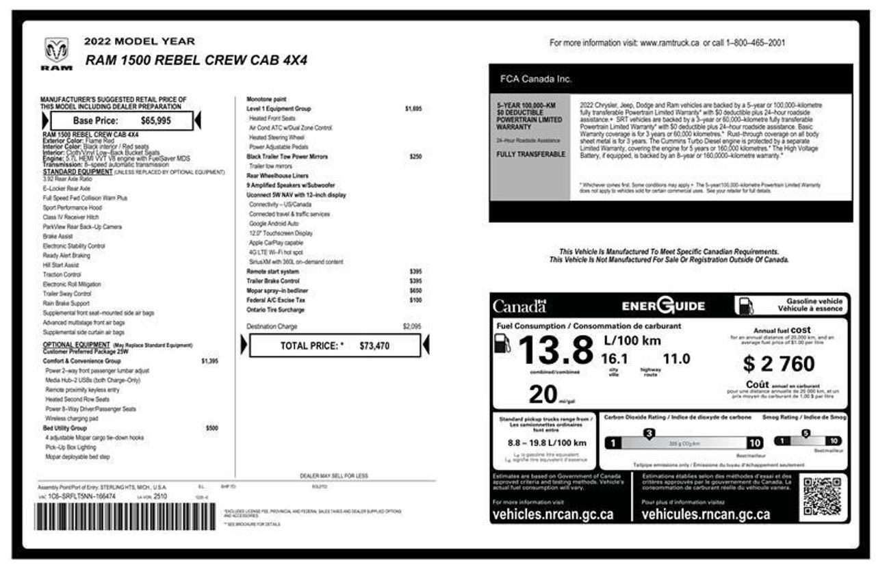 2022 RAM 1500 Crew Cab Rebel SWB Photo1