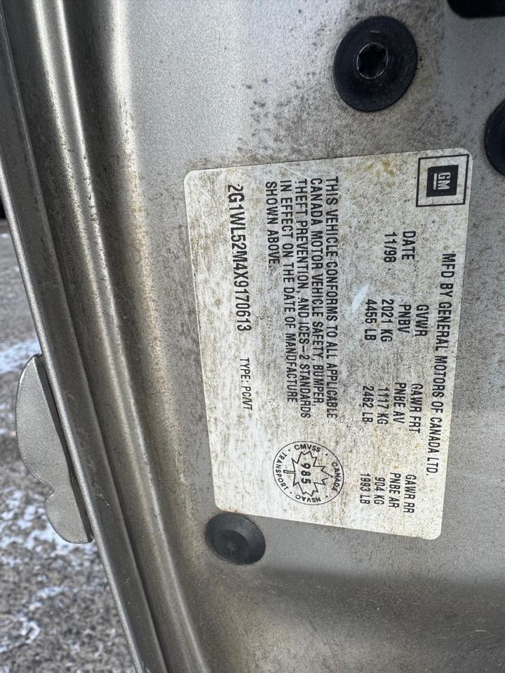 1999 Chevrolet Lumina LS, LOW KMS, ONLY 50,000KMS, GREAT SHAPE, CERT Photo