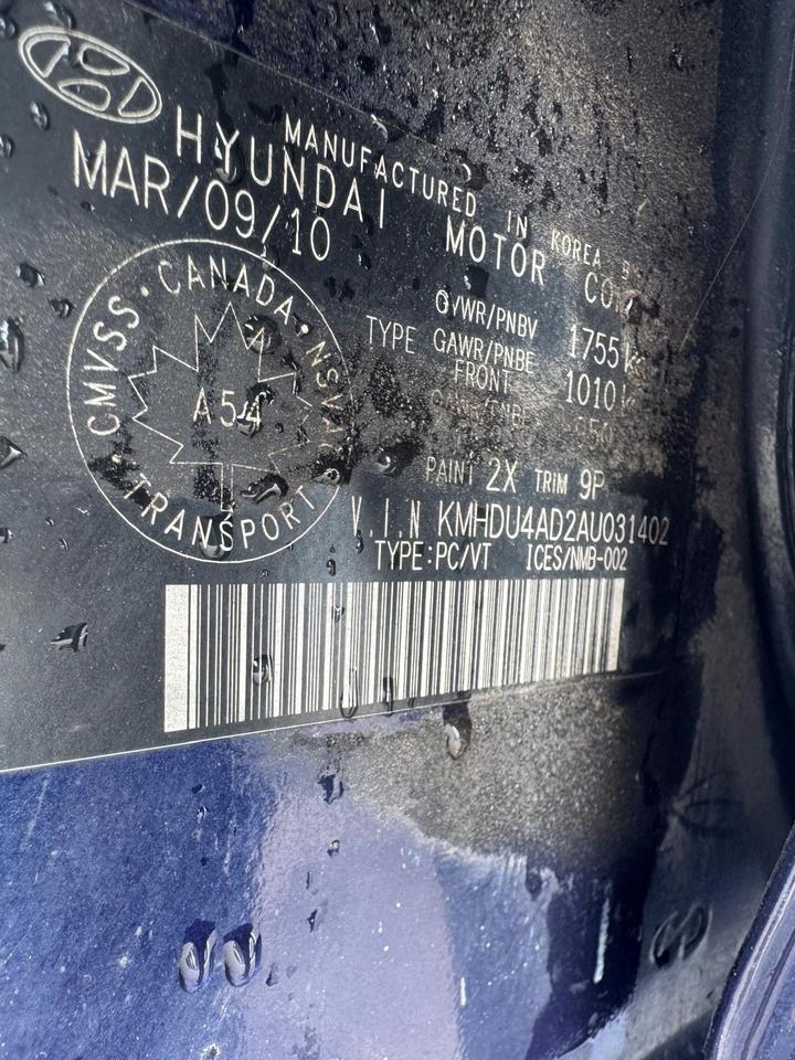 2010 Hyundai Elantra GLS, AUTO, 4 CYLINDER, ONLY 65KMS, CERTIFIED Photo