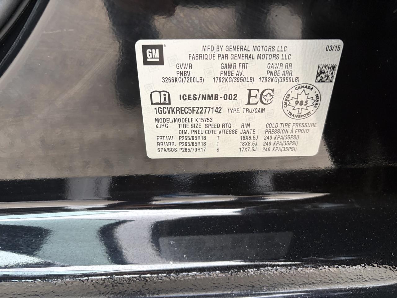 2015 Chevrolet Silverado 1500 LT Photo