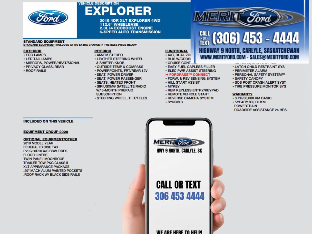 2019 Ford Explorer XLT 2.3L I4 ECOBOOST 202A++ Photo1