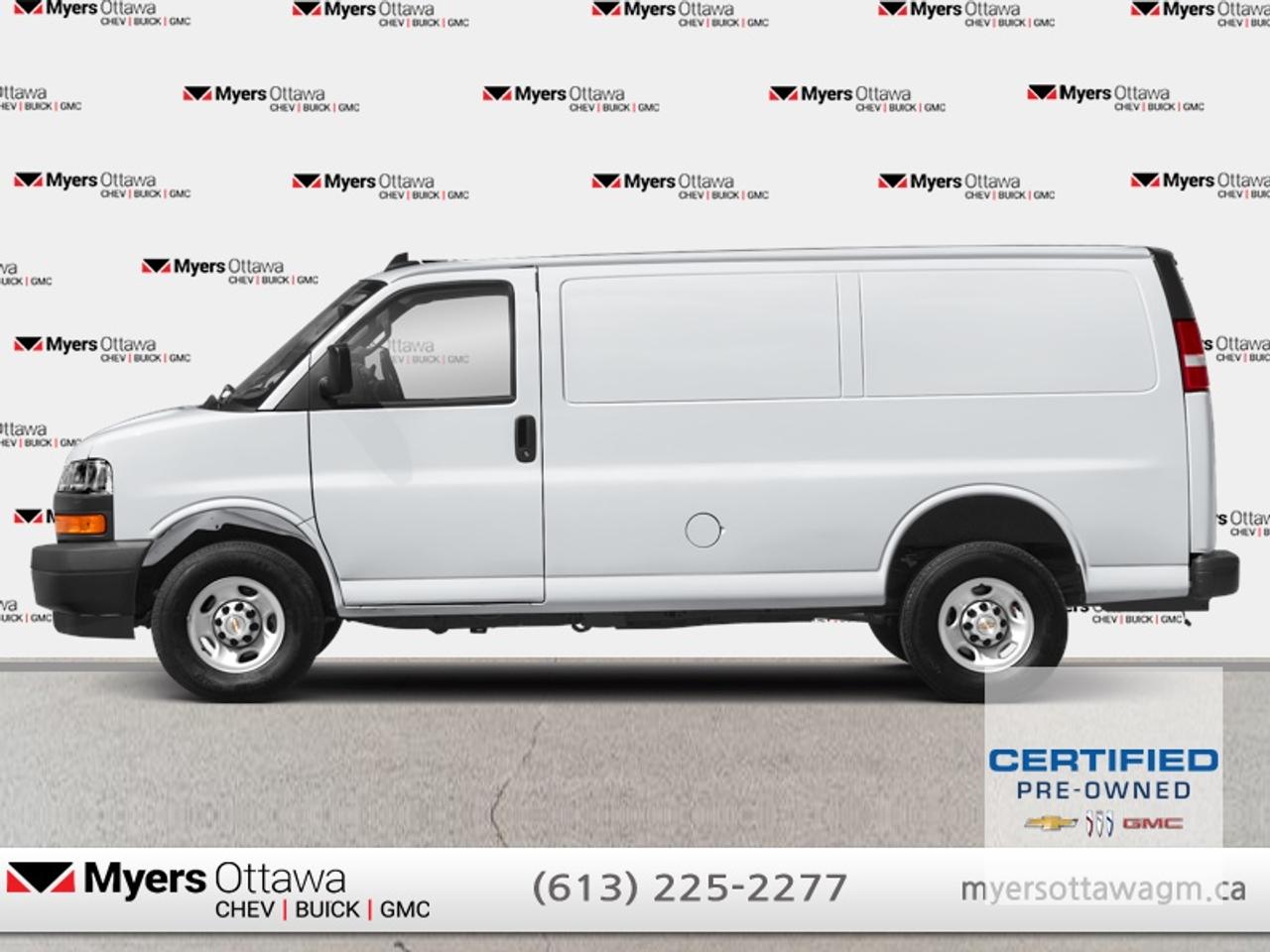 Compare at $35935 - Myers Cadillac is just $34888! <br> <br>JUST IN- NICE LOW KM CARGO VAN - LONG WHEELBASE 155 EXTENDED- WHITE ON GREY- KEYLESS ENTRY, CRUISE, LOCKING REAR DIFFERNTIAL, BLUETOOTH, REAR VISION CAEMRA, 4.3 V6, HEATED MIRRORS, VINYL FLOORING, CERTIFIED, NO ADMIN FEES, NON SMOKER.<br> <br>To apply right now for financing use this link: <a href=https://creditonline.dealertrack.ca/Web/Default.aspx?Token=b35bf617-8dfe-4a3a-b6ae-b4e858efb71d&Lang=en target=_blank>https://creditonline.dealertrack.ca/Web/Default.aspx?Token=b35bf617-8dfe-4a3a-b6ae-b4e858efb71d&Lang=en</a><br><br> <br/>Certified Pre-Owned Vehicles. Instead of worries our vehicles come with a 150+ point inspection and a 30 day / 2,500kms Vehicle Exchange Privilege. Buy with confidence! <br> <br/><br>All prices include Admin fee and Etching Registration, applicable Taxes and licensing fees are extra.<br>*LIFETIME ENGINE TRANSMISSION WARRANTY NOT AVAILABLE ON VEHICLES WITH KMS EXCEEDING 140,000KM, VEHICLES 8 YEARS & OLDER, OR HIGHLINE BRAND VEHICLE(eg. BMW, INFINITI. CADILLAC, LEXUS...)<br> Come by and check out our fleet of 50+ used cars and trucks and 180+ new cars and trucks for sale in Ottawa.  o~o