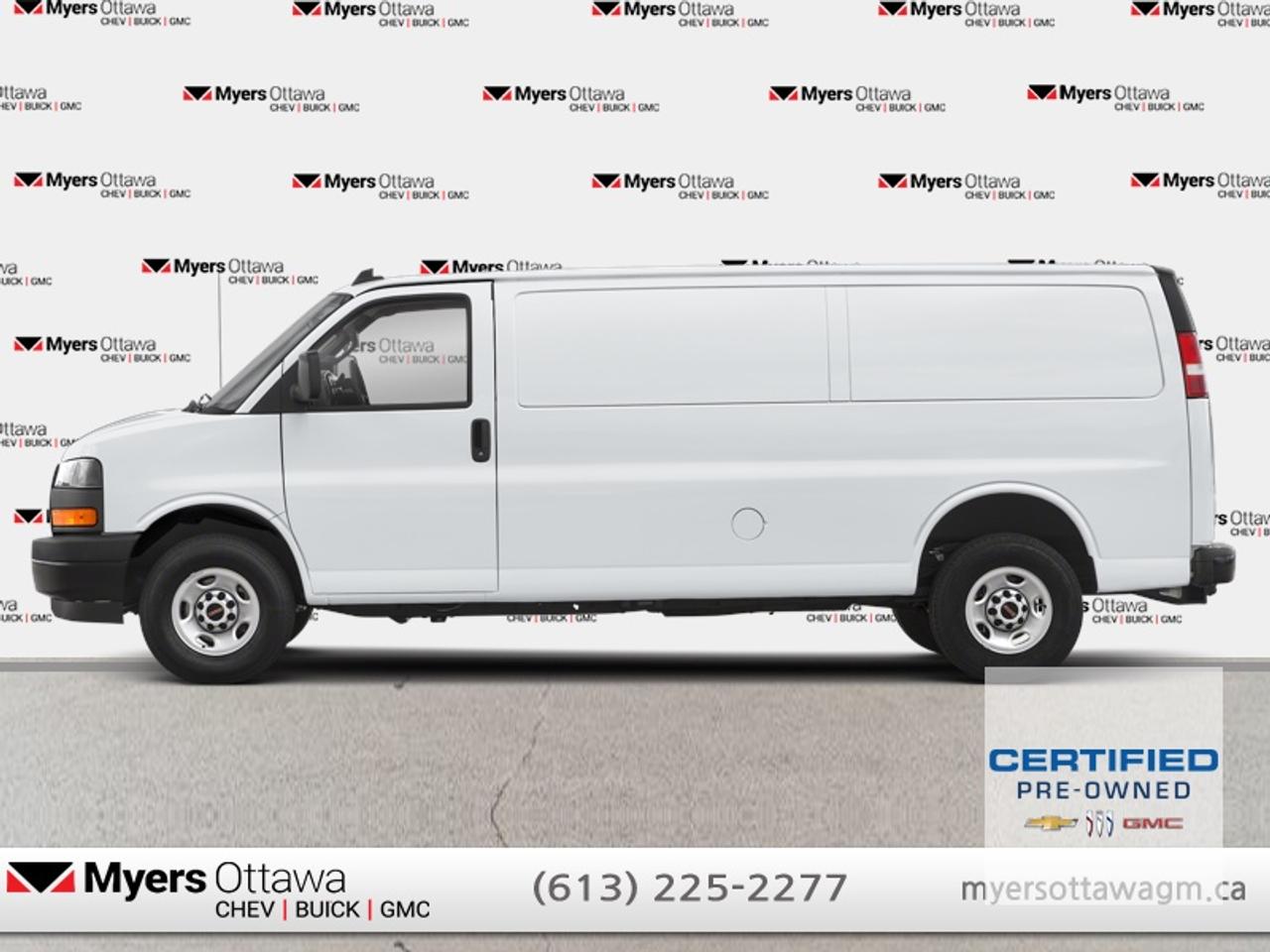 Compare at $34905 - Myers Cadillac is just $33888! <br> <br>JUST IN- NICE LOW KM CARGO VAN - LONG WHEELBASE 155 EXTENDED- WHITE ON GREY- KEYLESS ENTRY, CRUISE, LOCKING REAR DIFFERNTIAL, BLUETOOTH, REAR VISION CAEMRA, 4.3 V6, HEATED MIRRORS, VINYL FLOORING, CERTIFIED, NO ADMIN FEES, NON SMOKER.<br> <br>To apply right now for financing use this link: <a href=https://creditonline.dealertrack.ca/Web/Default.aspx?Token=b35bf617-8dfe-4a3a-b6ae-b4e858efb71d&Lang=en target=_blank>https://creditonline.dealertrack.ca/Web/Default.aspx?Token=b35bf617-8dfe-4a3a-b6ae-b4e858efb71d&Lang=en</a><br><br> <br/>Certified Pre-Owned Vehicles. Instead of worries our vehicles come with a 150+ point inspection and a 30 day / 2,500kms Vehicle Exchange Privilege. Buy with confidence! <br> <br/><br>All prices include Admin fee and Etching Registration, applicable Taxes and licensing fees are extra.<br>*LIFETIME ENGINE TRANSMISSION WARRANTY NOT AVAILABLE ON VEHICLES WITH KMS EXCEEDING 140,000KM, VEHICLES 8 YEARS & OLDER, OR HIGHLINE BRAND VEHICLE(eg. BMW, INFINITI. CADILLAC, LEXUS...)<br> Come by and check out our fleet of 50+ used cars and trucks and 180+ new cars and trucks for sale in Ottawa.  o~o