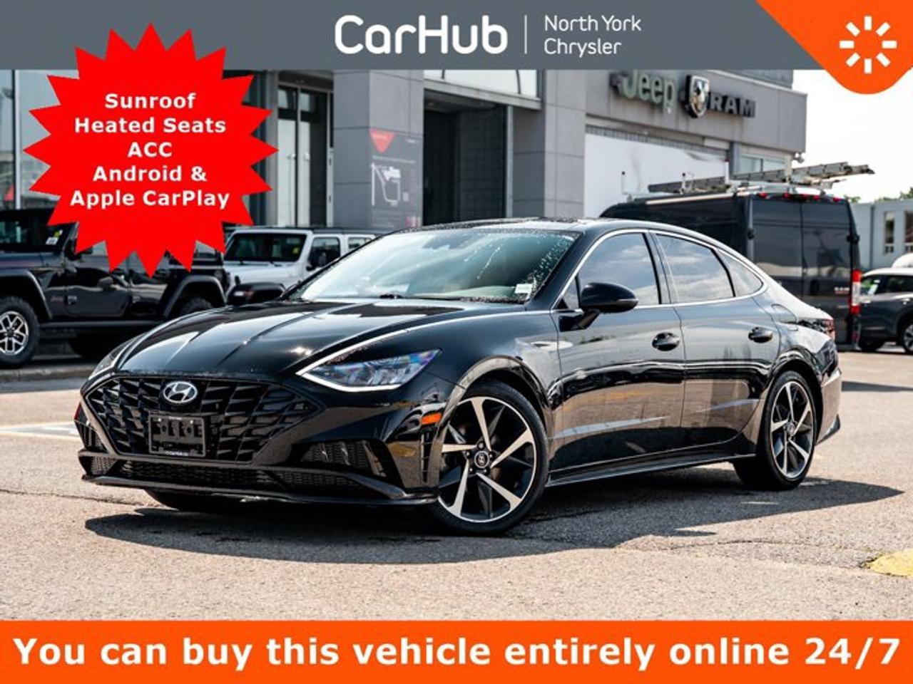 <p> This Hyundai Sonata boasts a Intercooled Turbo Regular Unleaded I-4 1.6 L/98 engine powering this Automatic transmission. DARK GREY W/RED STITCHING, LEATHERETTE/DINAMICA SEATING SURFACES  -inc: red accents, ABYSS BLACK, Wireless Phone Connectivity. <p>This Hyundai Sonata Comes Equipped with These Options <br /> Window Grid Diversity Antenna, Wheels: 19 x 8.0J Aluminum Alloy, Wheels w/Machined w/Painted Accents Accents, Turn-By-Turn Navigation Directions, Trunk Rear Cargo Access, Trip Computer, Transmission: 8-Speed Electronic Automatic -inc: overdrive lock-up torque converter, shift lock, SHIFTRONIC mode, shift-by-wire button-type gear selectors, paddle shifters and drive mode select, Transmission w/Driver Selectable Mode and Oil Cooler, Tires: P245/40R19 All-Season, Tire Pressure Monitoring System Tire Specific Low Tire Pressure Warning. </p> <p>Drive Happy with CarHub<br>*** All-inclusive, upfront prices -- no haggling, negotiations, pressure, or games*** Purchase or lease a vehicle and receive a $1000 CarHub Rewards card for service.  *** Purchase this vehicle fully online on CarHub websites</p> <p>Transparency Statement<br>USED VEHICLES:Online prices and payments are for finance purchases  please note there is a $850 safety certification fee. if not Certified, then as per OMVIC Regulations the vehicle is deemed to be not drivable and Not Certified. Cash purchases for used vehicles have a $2,350 surcharge which includes the safety certification (the finance price + $2,350).NEW VEHICLES:New financed vehicles are subject to an $ 850 Processing Fee. New cars priced at over $100,000 including add-ons or accessories are subject to the additional federal luxury tax.While every effort is taken to avoid errors, technical or human error can occur, so please confirm vehicle features, options, materials, and other specs with your CarHub representative. This can easily be done by calling us or by visiting us at the dealership. CarHub used vehicles come standard with 1 key. If we receive more than one key from the previous owner, we include them with the vehicle. Additional keys may be purchased at the time of sale. Ask your Product Advisor for more details. Payments are only estimates derived from a standard term/rate on approved credit. Terms, rates and payments may vary. Prices, rates and payments are subject to change without notice. Please see our website for more details.</p>