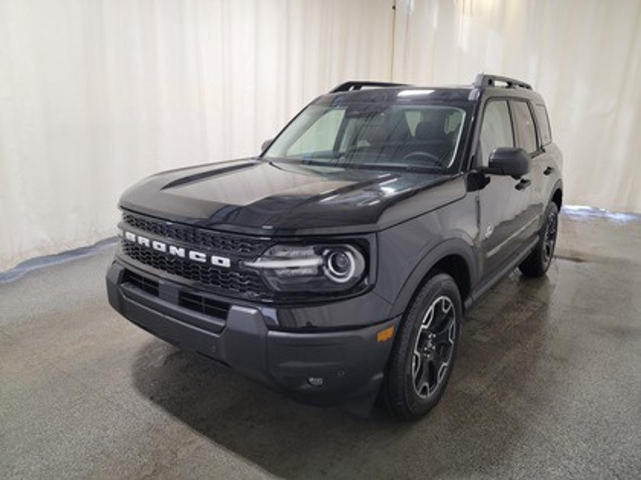 This all-new 2026 Ford Bronco Sport Outer Banks 300A shines in Shadow Black. This 5-passenger compact SUV is powered by the 1.5L EcoBoost® engine, delivering 181 horsepower and 190 lb-ft of torque. With an 8-speed automatic transmission and Auto Start-Stop Technology, it offers a smooth yet efficient drive, ideal for city commutes or highway adventures.

This vehicle comes with the All-Weather Packageready to take on any season! 

Snow, rain, mud, or sunshinethis vehicle is built for it all! The All-Weather Package adds extra protection where it matters most, with premium mud flaps to shield your paint from road debris, all-weather floor mats to protect your interior from lifes messes, and Xpel paint protection to help guard against those infuriating rock chips. Drive with confidence, knowing your investment is protected from Regina's elements. 

Key Features:
Premium-Trimmed Sport Heated Front Seats
Premium-Wrapped Heated Steering Wheel
Rear Parking Sensors
Memory Drivers Seat 
6-Way Power Passenger Seat
Push-Button Start
SYNC® 4 with a 13.2-inch Center Display, Wireless Apple CarPlay® and Android Auto
18 Machined-Face Ebony Black-Painted Aluminum Wheels
Dual-Zone Temperature Control
Terrain Management System Electronic Automatic  with 5 G.O.A.T. Modes (Normal, ECO, Sport, Slippery, Off-Road)
LED Headlights, Fog Lights, and Signature Lights
FordPass® Connect with Remote Start
Power Moonroof
Outer Banks Tech Package

The 2026 Bronco Sport Outer Banks is designed to handle all seasons in Saskatchewan. With intelligent 4x4, rain-sensing windshield wipers, privacy glass, and a heated steering wheel, it ensures comfort and capability in challenging climates. This model also boasts advanced safety systems like Pre-Collision Assist with Automatic Emergency Braking and BLIS® (Blind Spot Information System) and rear Cross-Traffic braking.

Bennett Dunlop Ford, proudly serving Regina for over 40 years, is conveniently located at 770 Broad Street. With over 3,500 Google reviews, our reputation reflects our commitment to providing a fast, easy, and enjoyable vehicle-buying experience. We eliminate the hassle with no admin or documentation fees, transparent upfront pricing that lets you shop with total confidence. But were more than just a dealershipwere driven to make a difference by supporting local community initiatives and events that matter to you. Visit Bennett Dunlop Ford today and experience why were Reginas trusted choice for quality vehicles, exceptional service, and a genuine commitment to driving change in our community!