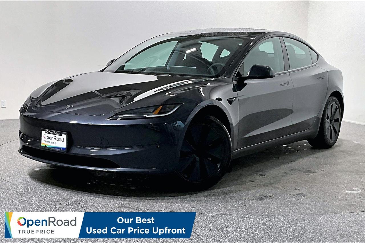 Step into the future of driving with this 2024 Tesla Model 3 Standard Range, now available at OpenRoad Mazda Port Moody. This fully electric sedan delivers instant acceleration, smooth performance, and an impressively quiet ride&mdash;all with zero emissions. The Model 3 Standard Range offers outstanding efficiency and a practical driving range, making it perfect for both daily commutes and longer journeys around British Columbia. Inside, you&rsquo;ll find Tesla&rsquo;s signature minimalist interior, highlighted by a sleek panoramic glass roof and a large touchscreen display that controls nearly every aspect of the vehicle. Enjoy seamless connectivity, navigation, media, and over-the-air software updates that keep your vehicle constantly improving. Safety and innovation go hand in hand with Tesla&rsquo;s advanced driver-assist features, including Autopilot capabilities, collision avoidance systems, and a rigid, high-strength structure designed to keep you protected. With its clean, aerodynamic design and cutting-edge technology, the Model 3 stands out as a leader in modern mobility. At OpenRoad Mazda Port Moody, we&rsquo;re proud to offer a wide selection of premium vehicles, including innovative electric options like this Tesla Model 3. Visit us today to experience it for yourself and take the next step into electric driving.