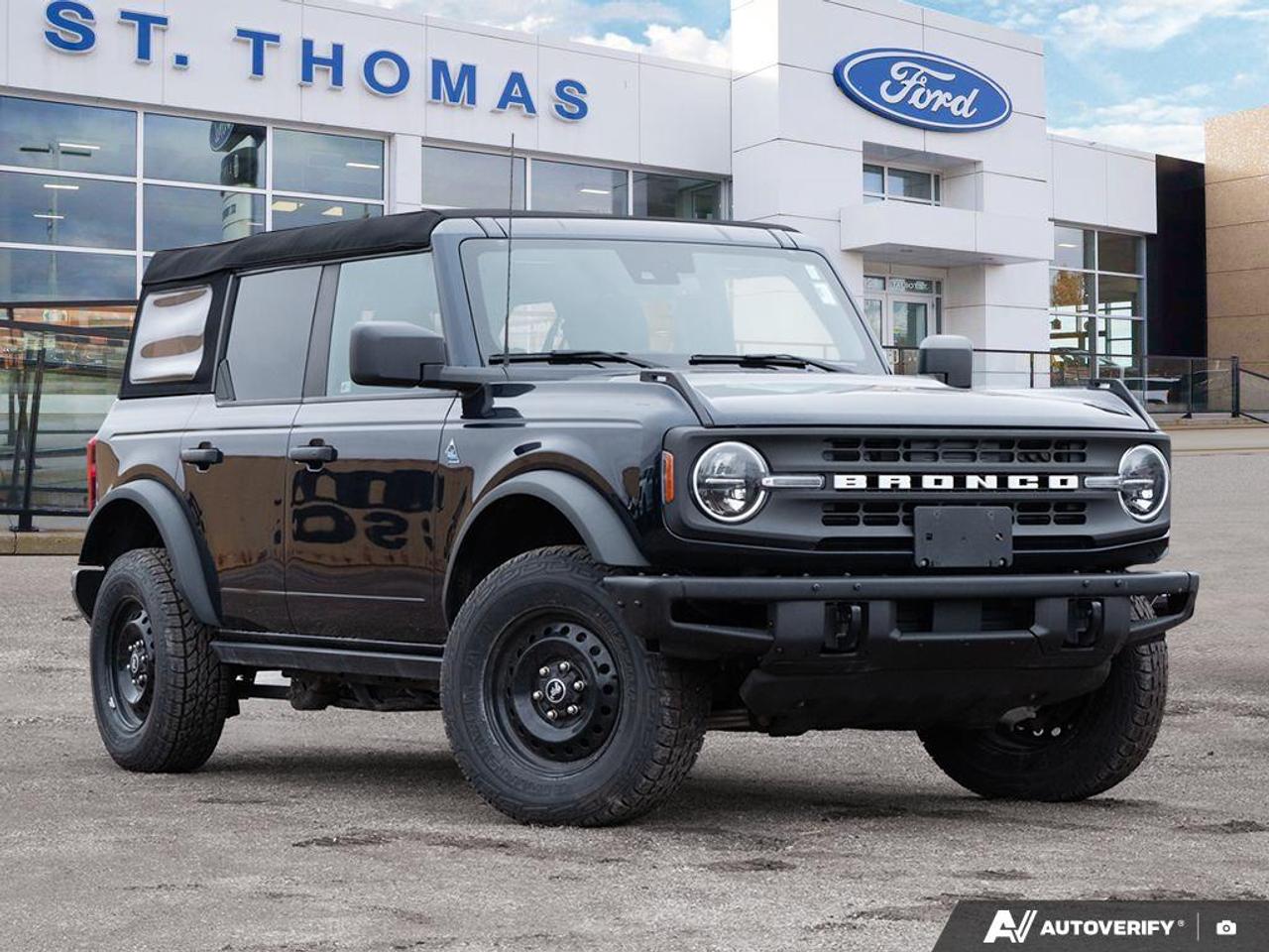 Recent Arrival!<br>Bronco Black Diamond, 4D Sport Utility, 2.7L EcoBoost V6, 10-Speed Automatic, 4WD, Blue, Dark Space Gray Vinyl, 2-Door Intelligent Access w/Lock/Unlock, Ambient Footwell Lighting, Auto-Dimming Interior Rear-View Mirror, Connected Navigation, Dr & Pass Illuminated Sliding Visor Vanity Mirrors, Dual-Zone Electronic Automatic Temperature Control, Enhanced Voice Recognition, Equipment Group 322A Mid Package, Front Row Heated Seats, Power Outlet - Back Side of Centre Floor Console, Remote Start System, Reverse Sensing System.<br><br><br>4WD<br>10-Speed Automatic 2.7L EcoBoost V6<br>Blue