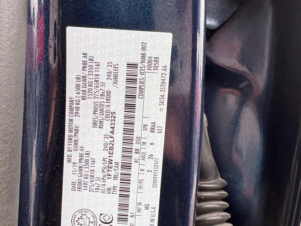 2020 Ford F-150 XLT 4WD SuperCrew 5.5' Box Photo