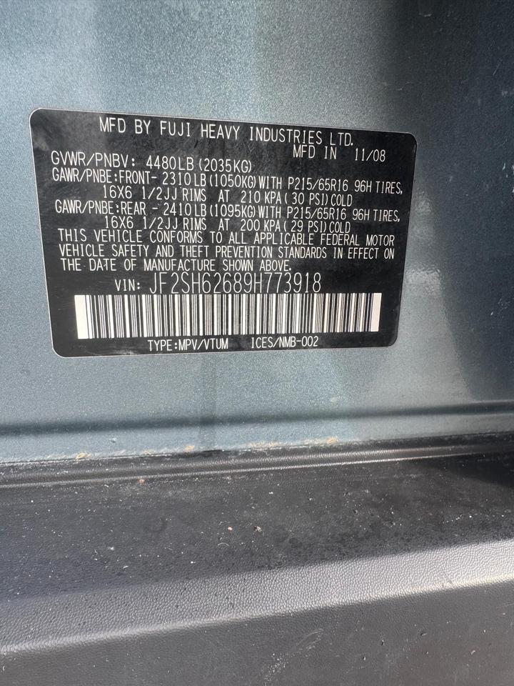 2009 Subaru Forester X, PREMIUM PKG, NO ACCIDENT, ONLY 76KMS, CERTIFIED Photo