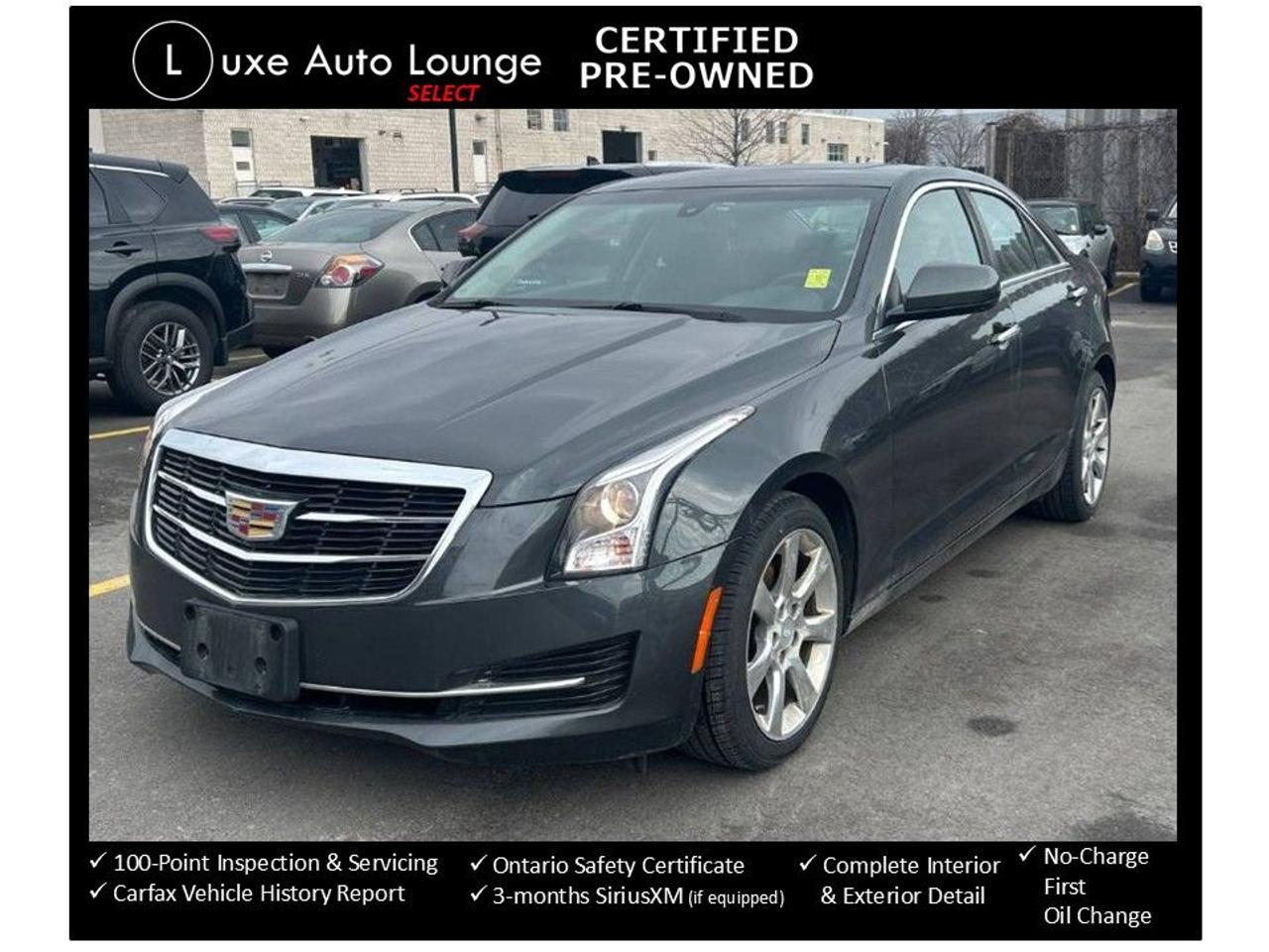 2016 Cadillac ATS TURBO AWD, LOW KM, BOSE, SUNROOF, BACK-UP CAMERA!