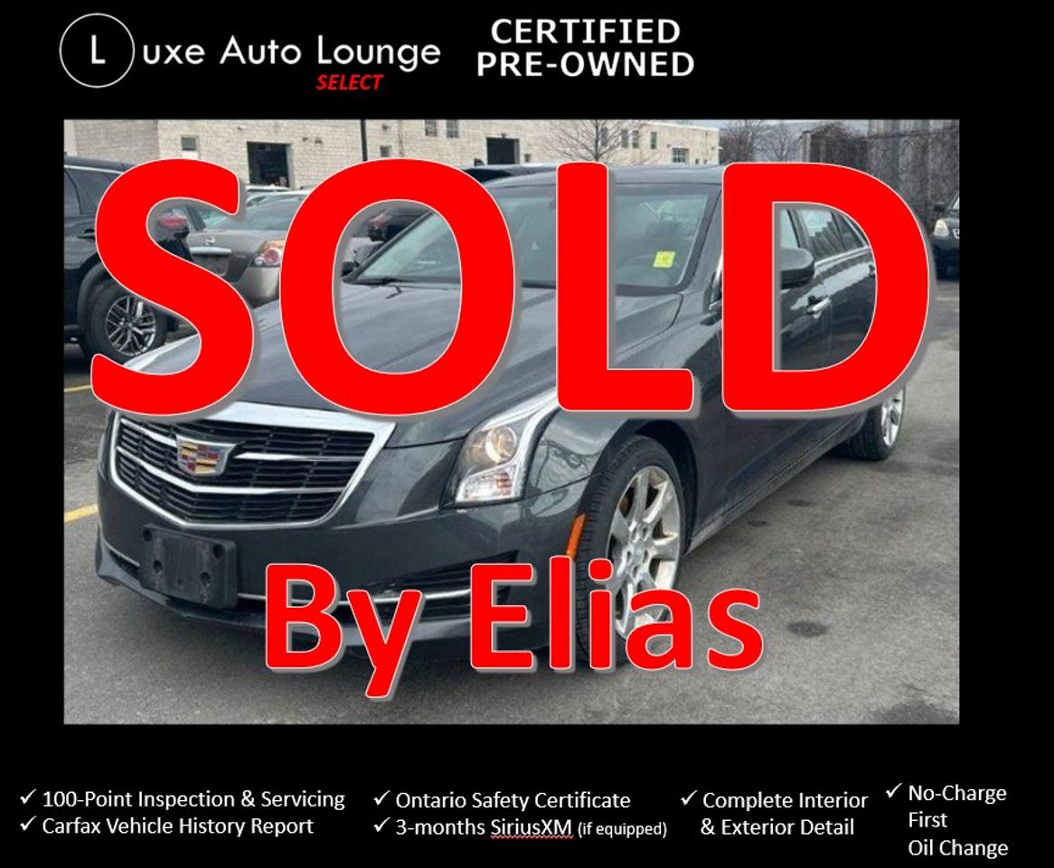 2016 Cadillac ATS TURBO AWD, LOW KM, BOSE, SUNROOF, BACK-UP CAMERA!