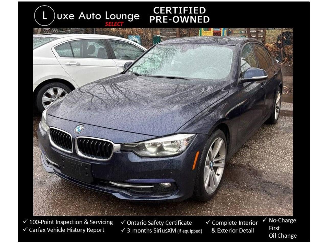 2016 BMW 3 Series 320i xDrive-SPORT PKG, LEATHER, SUNROOF, HTD SEATS