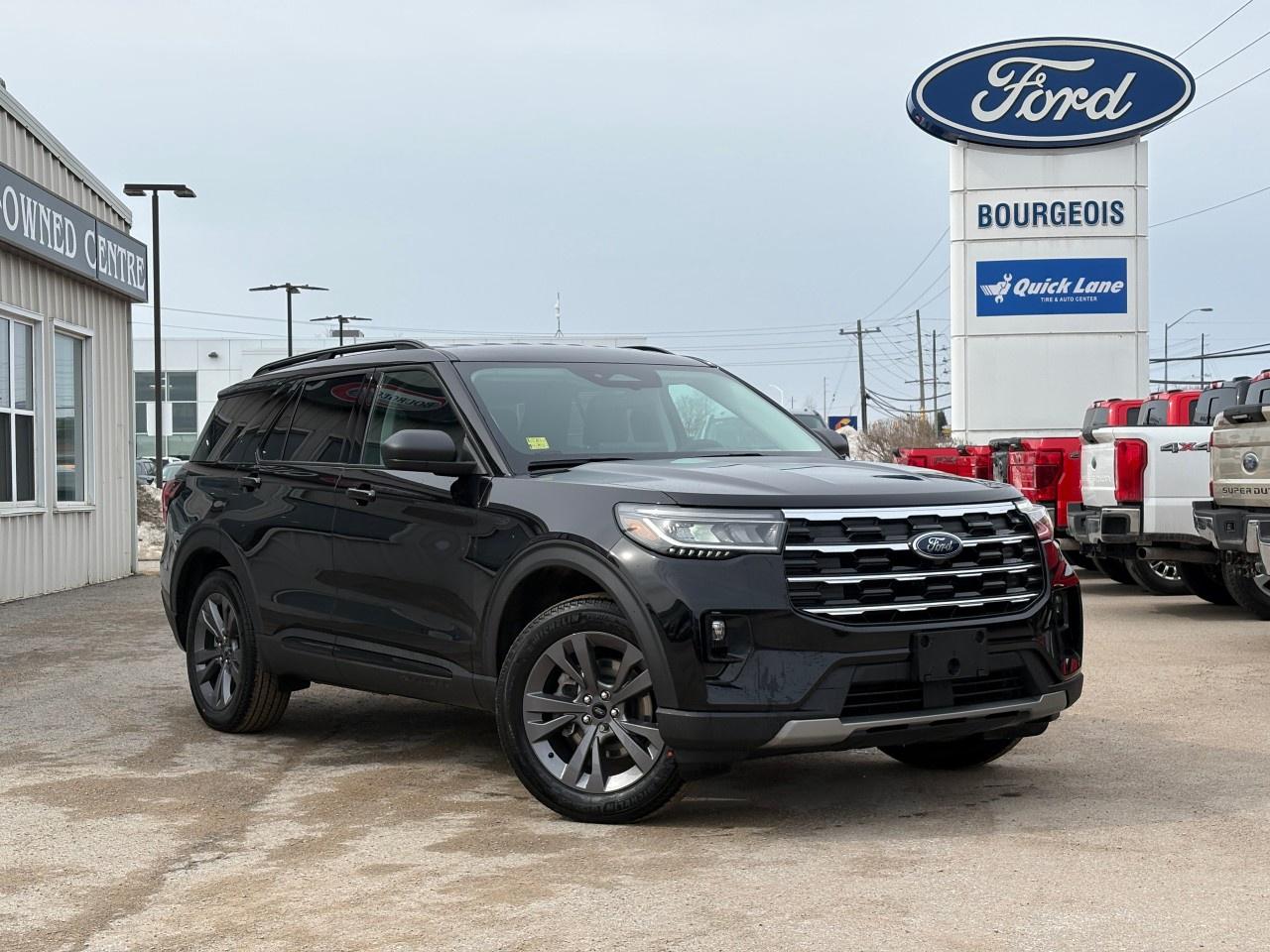 <p>The 2026 Ford Explorer Active w/200A Pkg 4WD commands attention with its striking black exterior and robust 4×4 drivetrain ready to tackle any adventure. This SUV is designed to offer an exhilarating drive along with the comfort you expect from a family-friendly vehicle.</p><p>Step inside to encounter a thoughtfully designed gray interior that combines practicality with sophistication. The spacious cabin features heated front seats, a leatherette steering wheel, and power-adjustable seating to ensure you travel in style and comfort. With alloy wheels and distinctive Ford styling, the Explorers exterior will turn heads wherever you go.</p><p>Technologically advanced, the Explorer has a built-in navigation system and smart device integration, ensuring you stay connected throughout your journeys. Safety features such as a backup camera, parking sensors, adaptive cruise control, lane assist, and brake assist offer peace of mind for both driver and passengers alike. Enjoy modern conveniences such as remote start, keyless entry, and a wi-fi hotspot for added functionality and ease.</p><p>Perfect for families and outdoor enthusiasts, the 2026 Ford Explorer offers a blend of performance, innovation, and comfort. Contact our dealership today to learn more about this impressive SUV and schedule your test drive to experience it firsthand!</p>